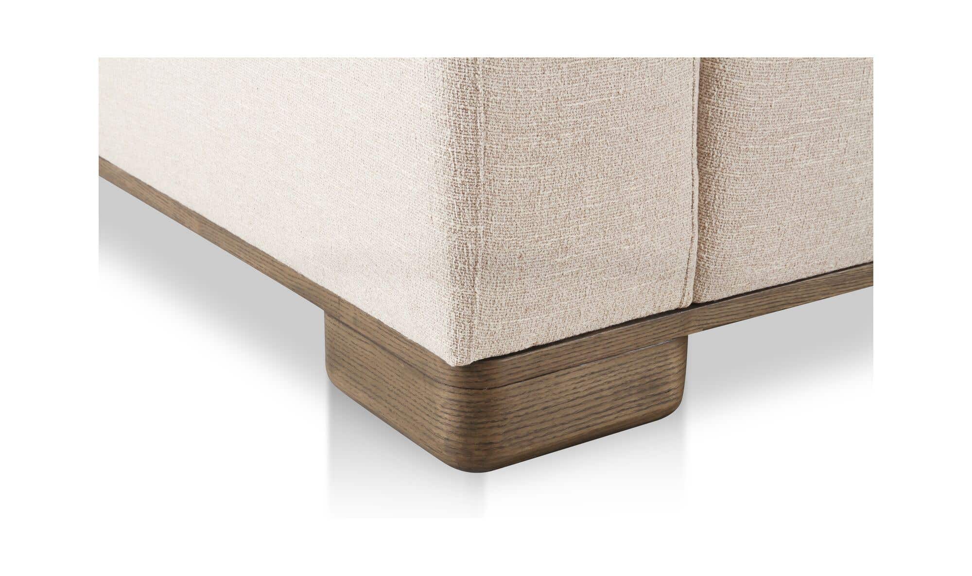 150" Oatmeal Upholstered Modular Sectional