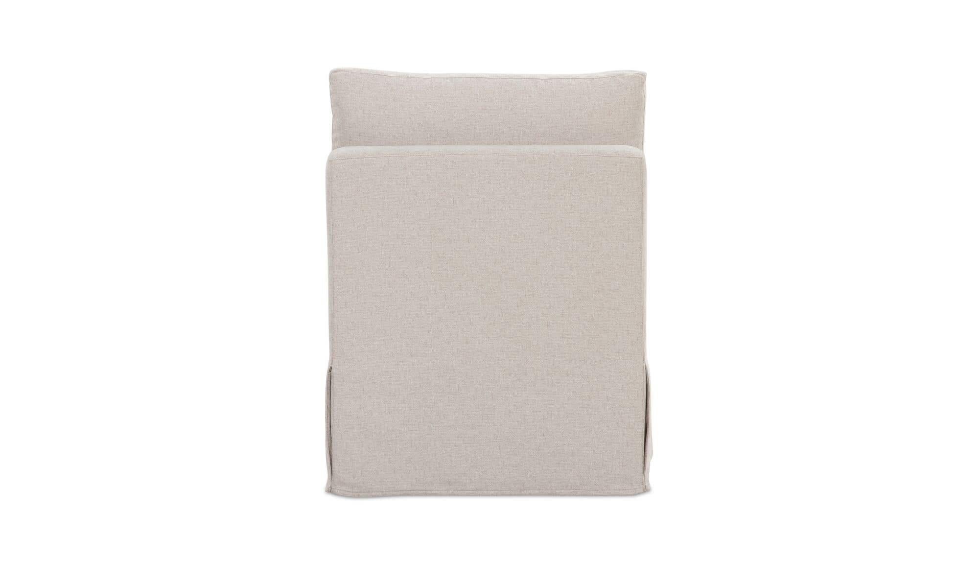25.5" Beige Upholstered Slipper Chair