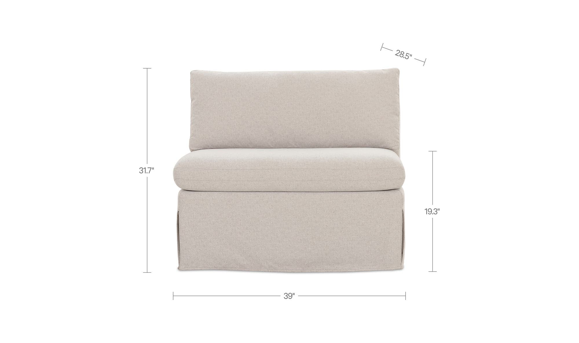 39" Beige Upholstered Accent Chair