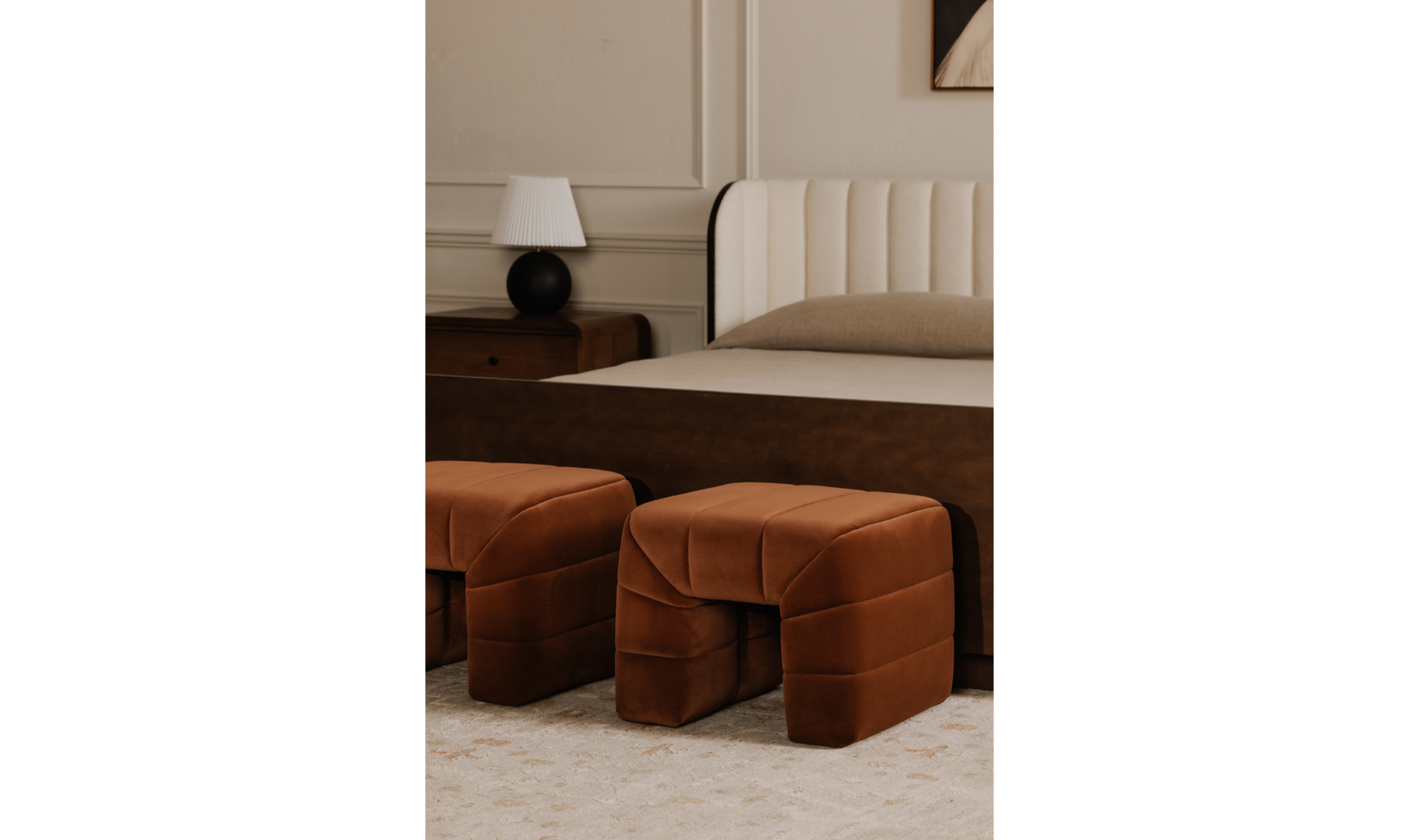 23" Warm Brown Wood Stool