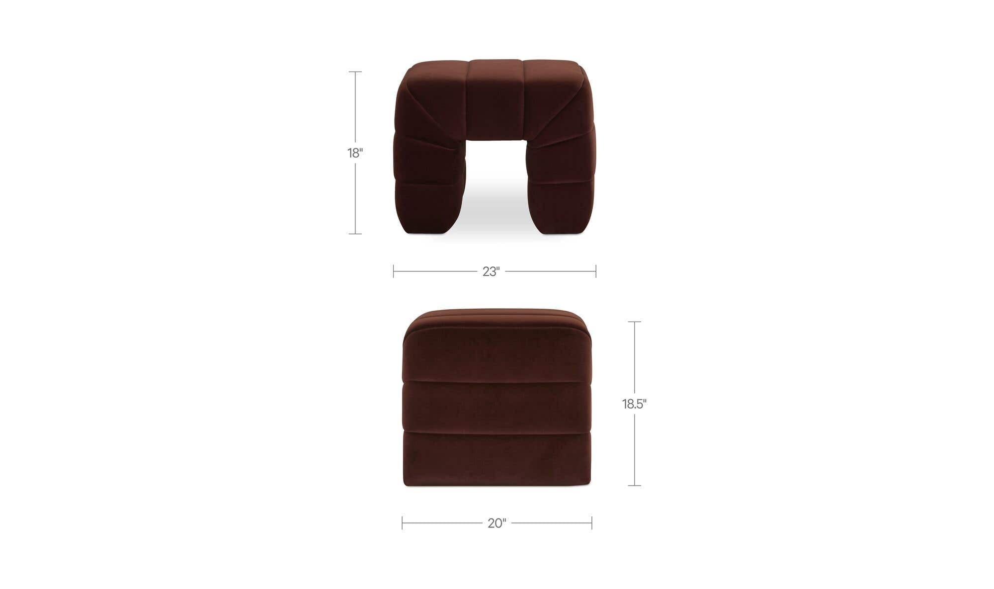 23" Warm Brown Wood Stool
