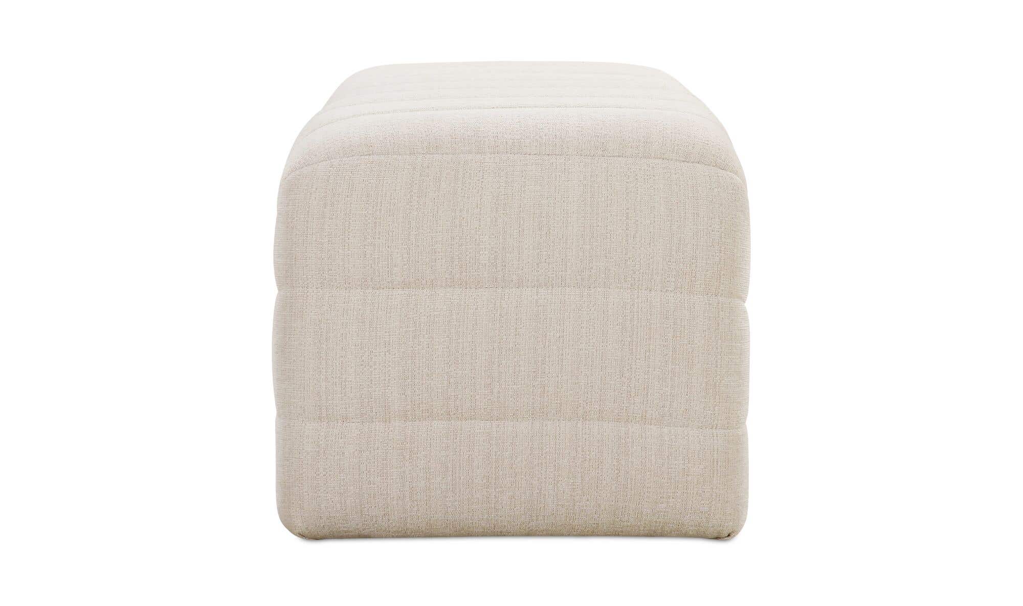 60" Oatmeal Upholstered Bench