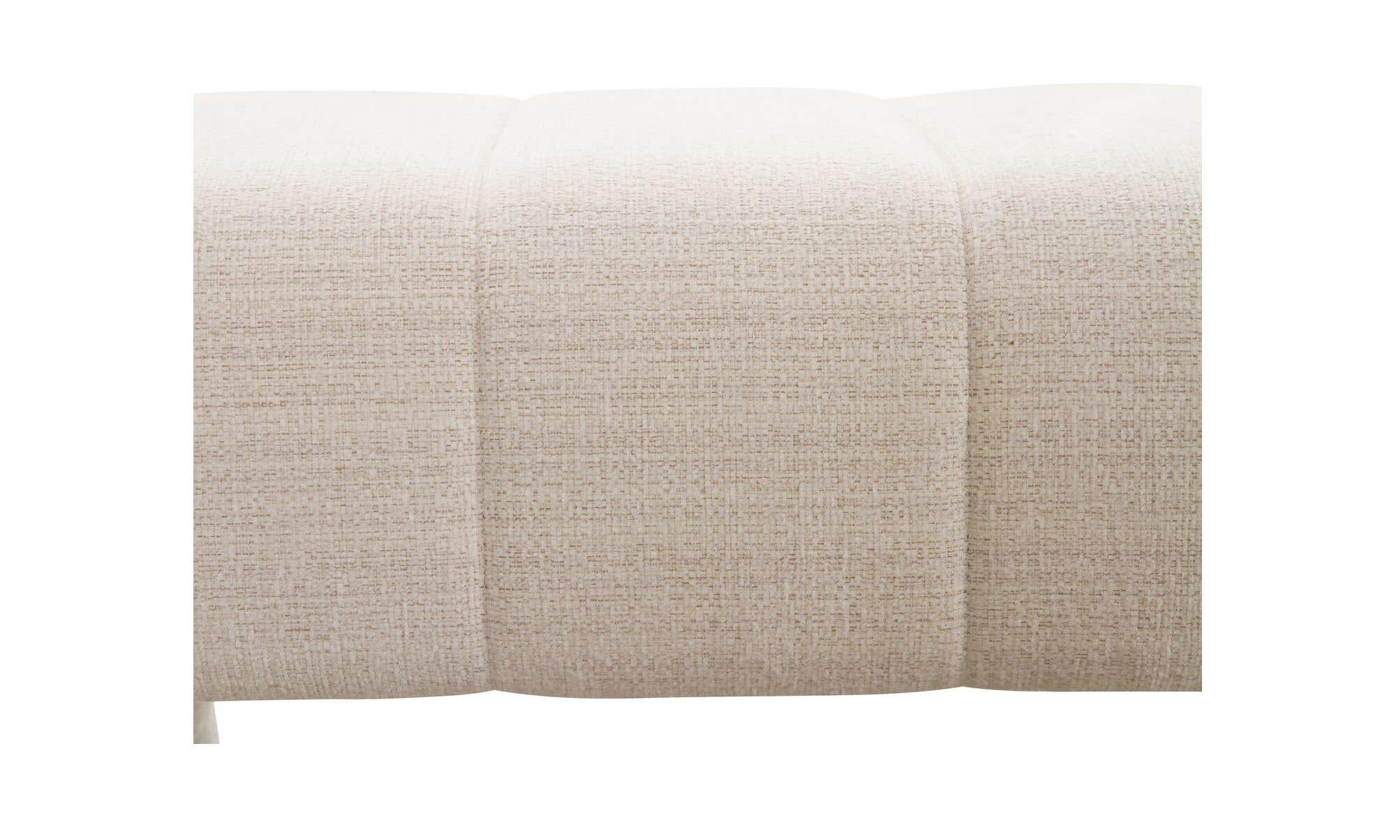 60" Oatmeal Upholstered Bench