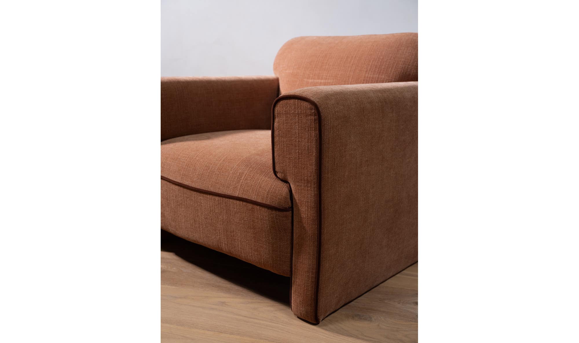 35.4" Light Brown Upholstered Accent Chair