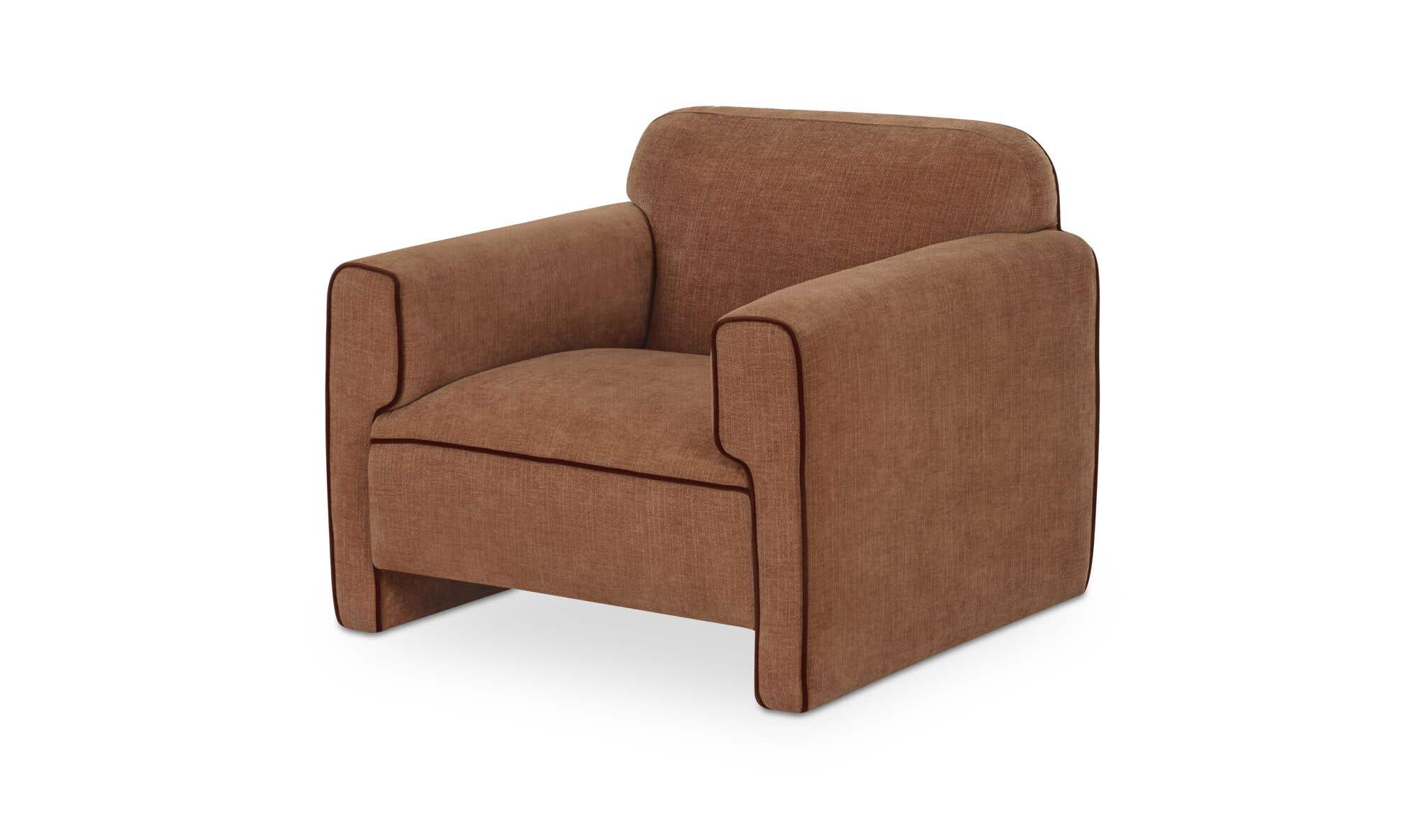 35.4" Light Brown Upholstered Accent Chair