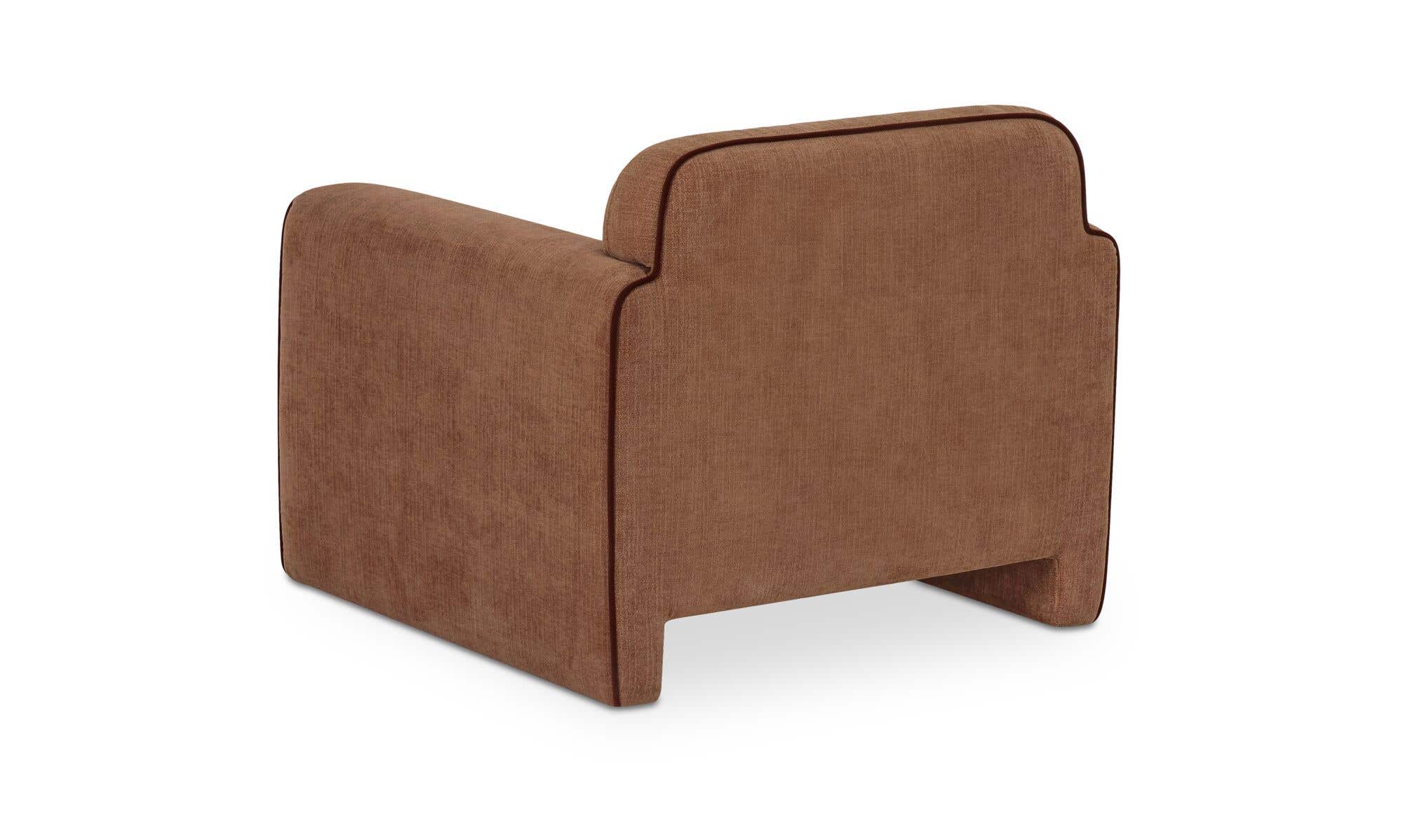35.4" Light Brown Upholstered Accent Chair