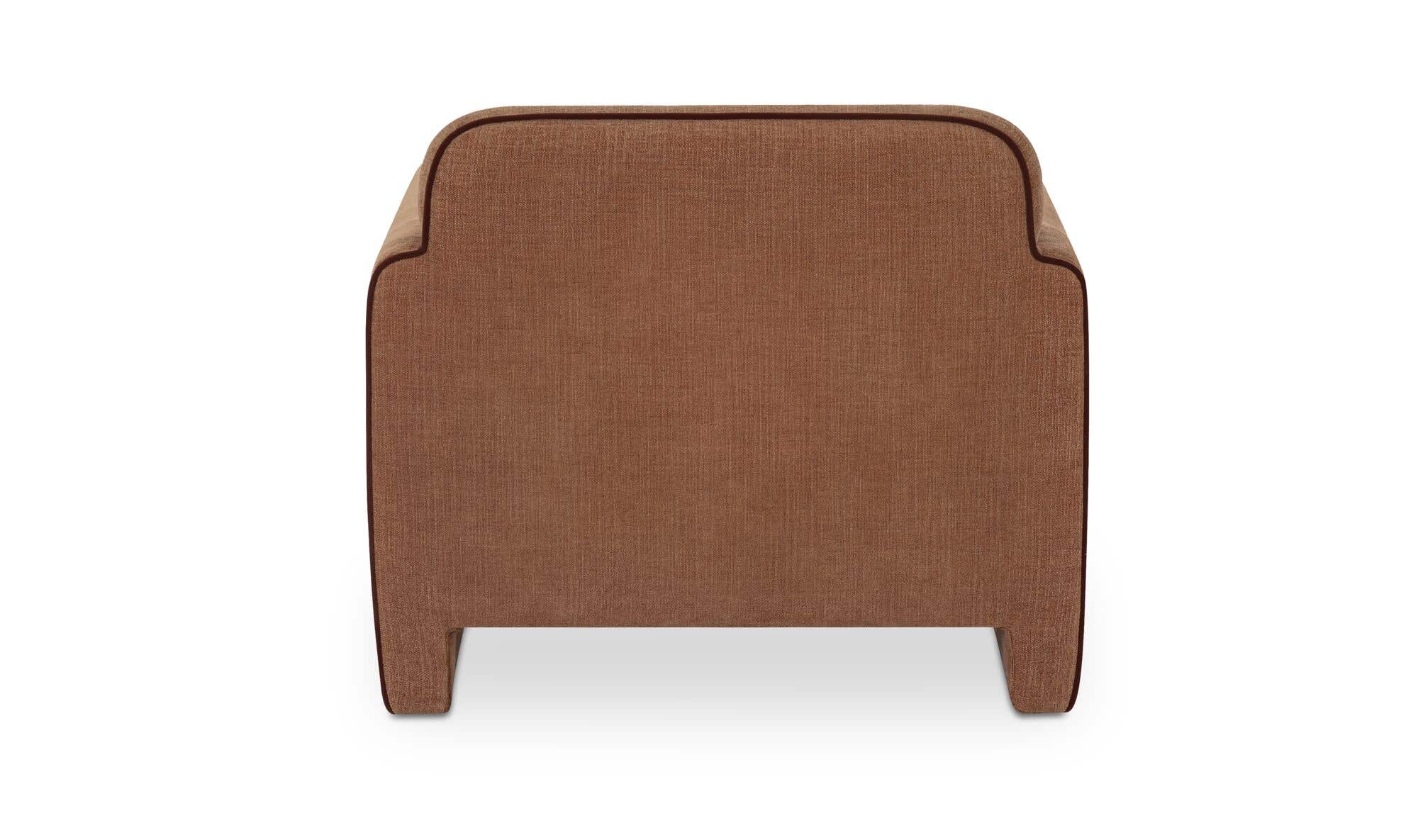 35.4" Light Brown Upholstered Accent Chair