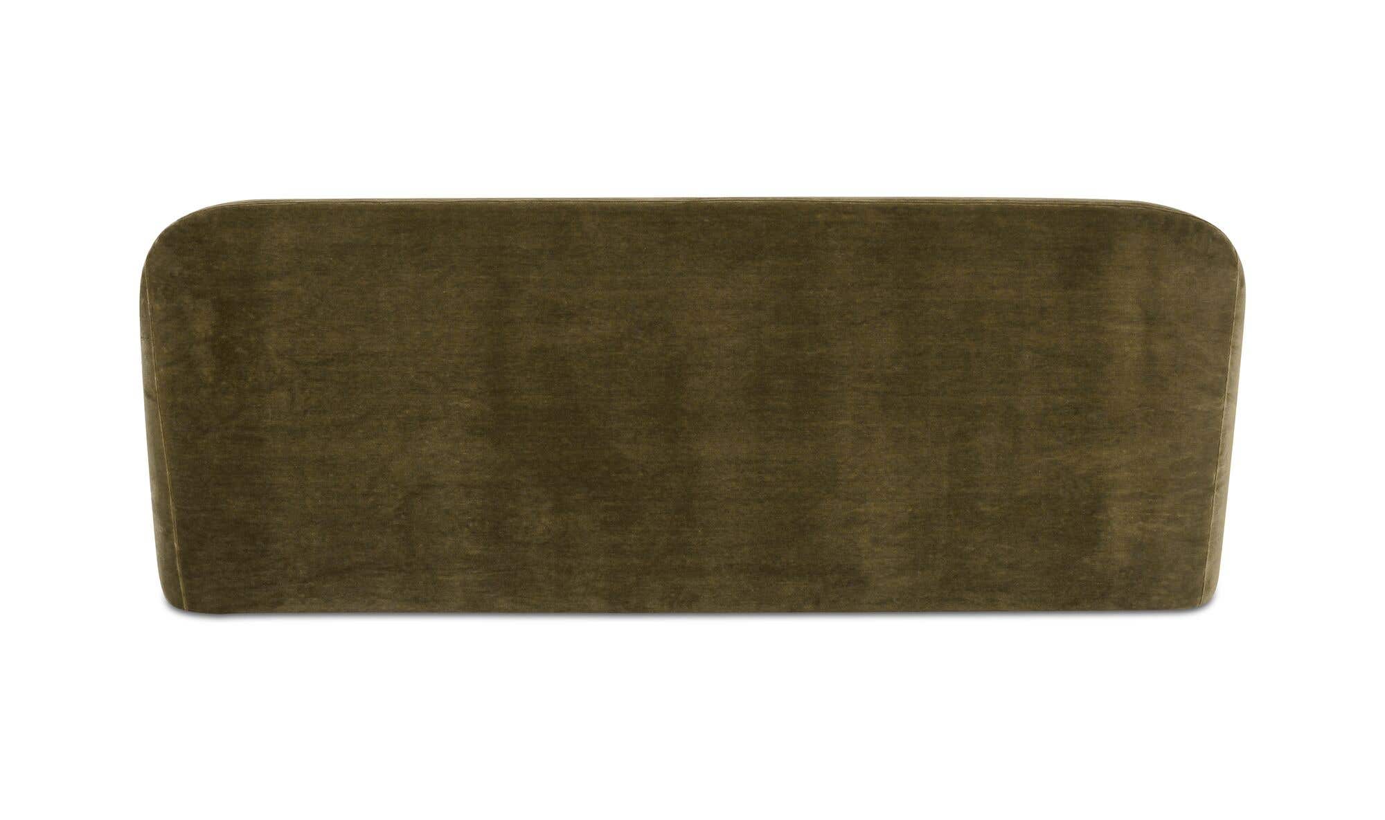 90" Dark Green Faux Mohair Upholstered Sofa