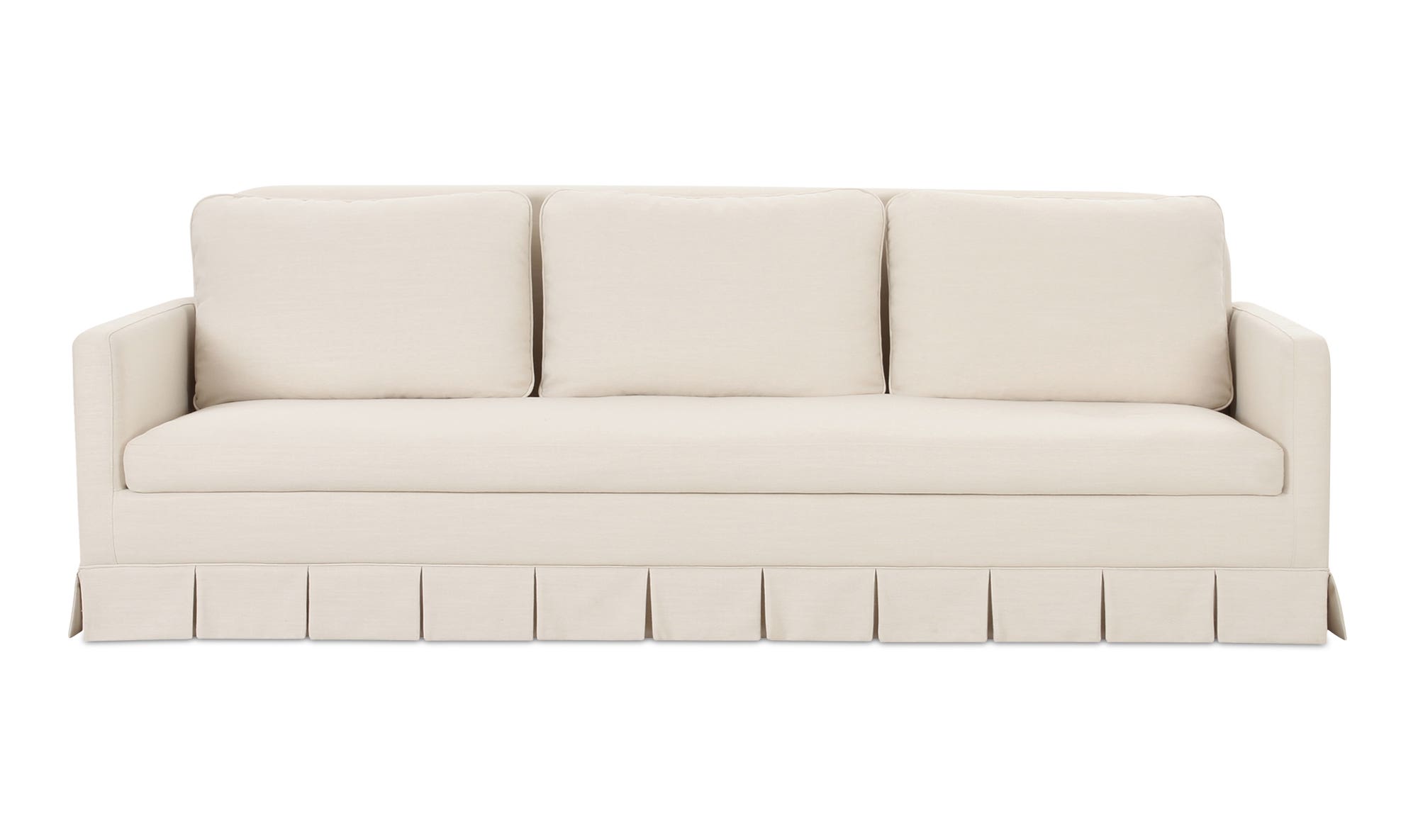 98" Cream Upholstered Sofa