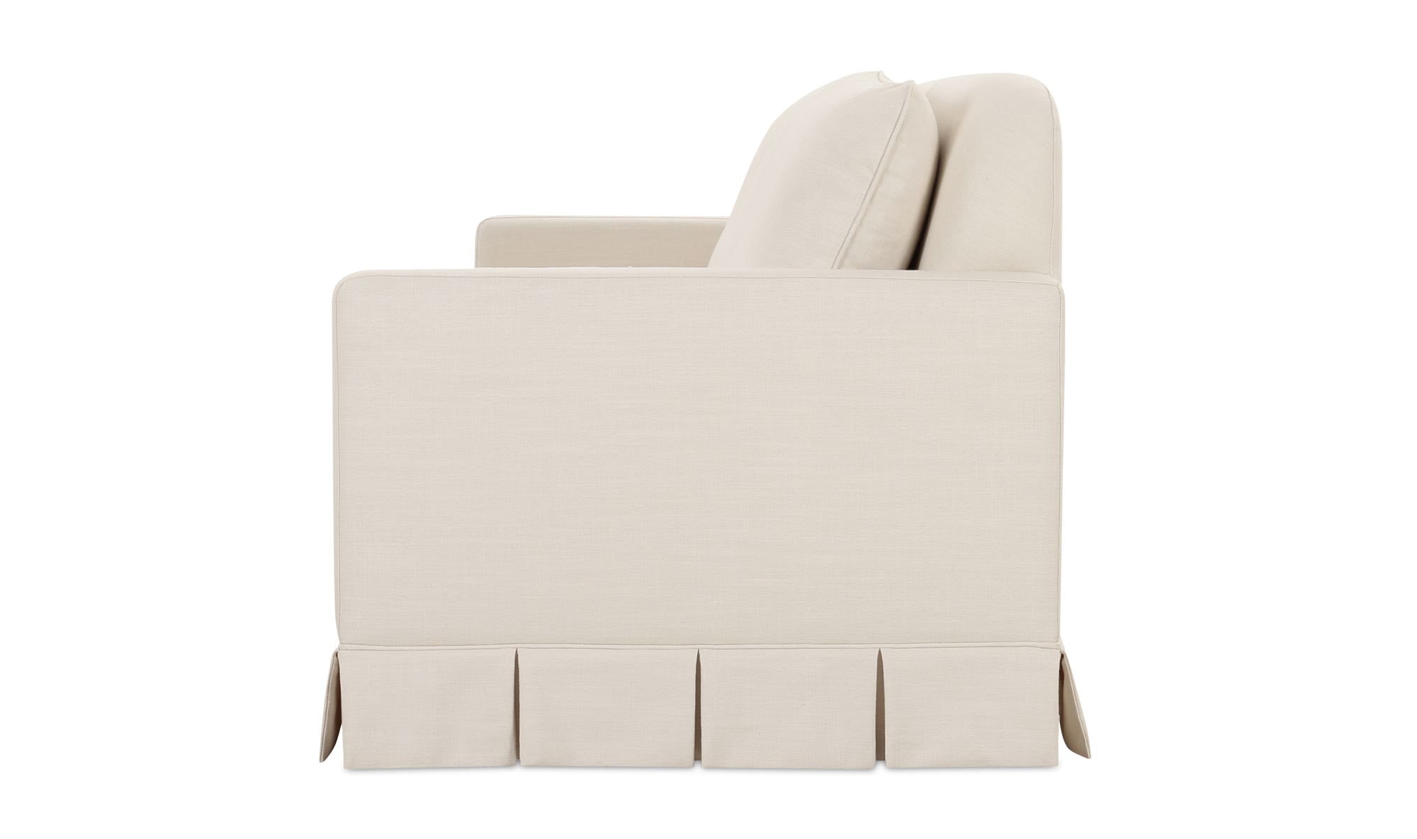 98" Cream Upholstered Sofa