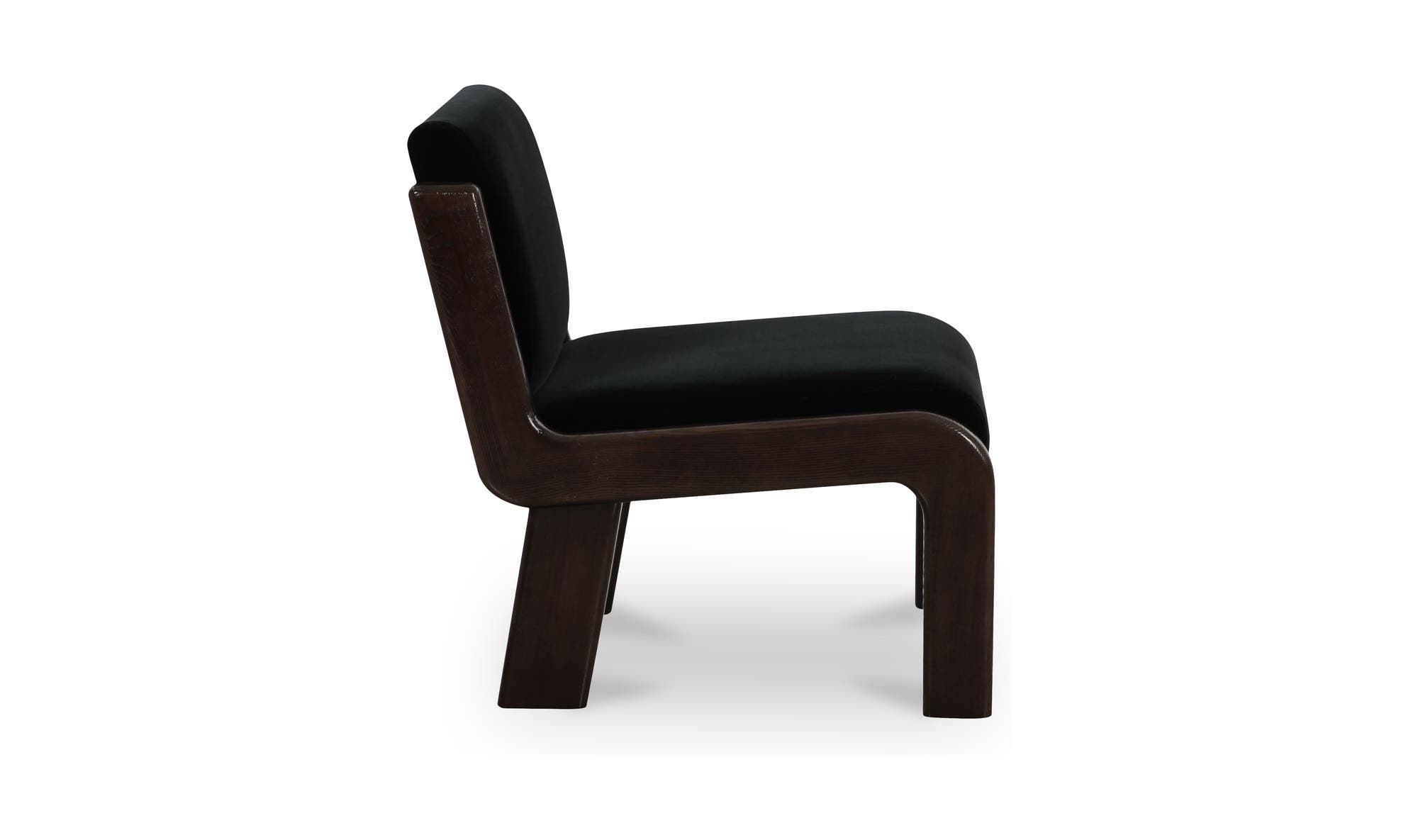 32.3" Black Faux Mohair Upholstered Accent Chair