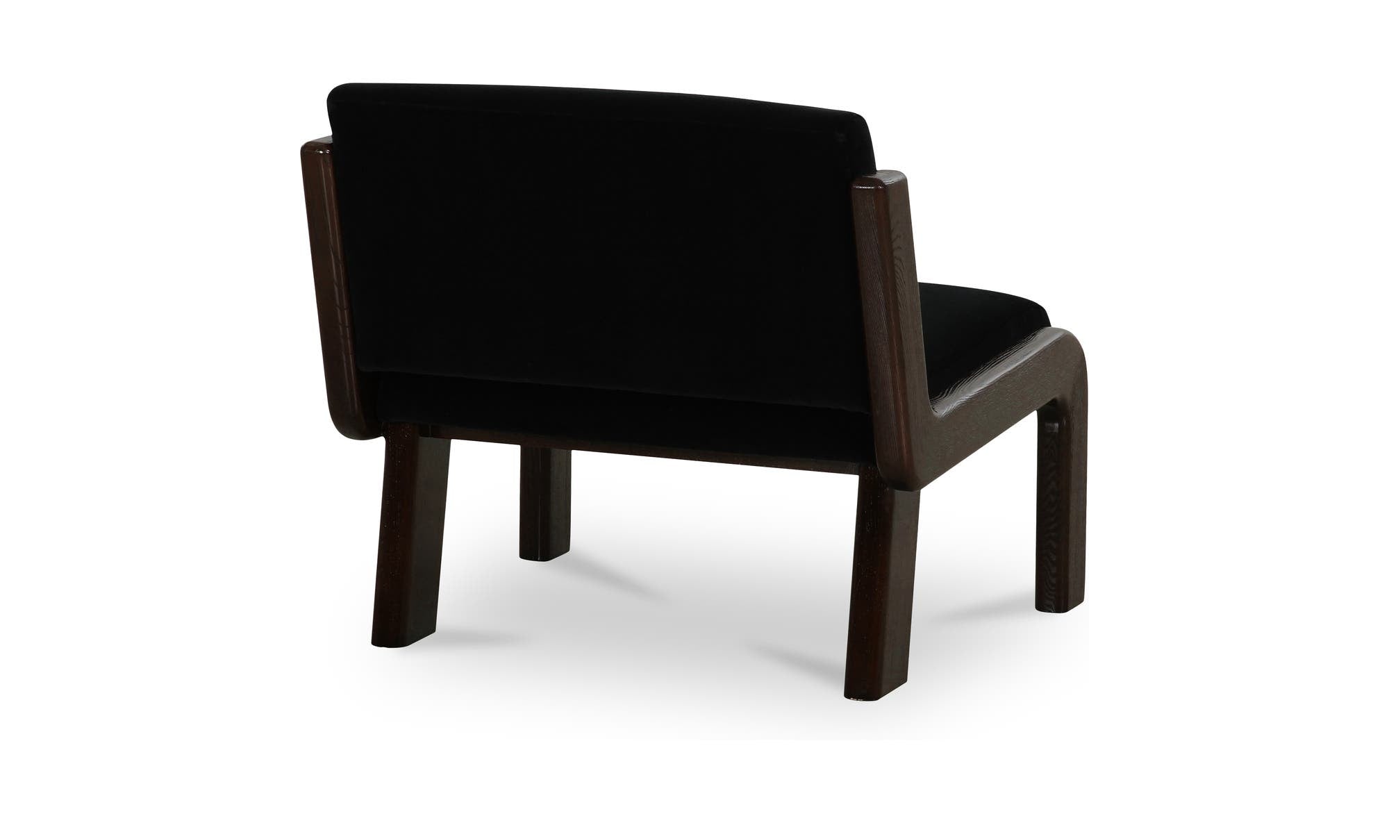 32.3" Black Faux Mohair Upholstered Accent Chair
