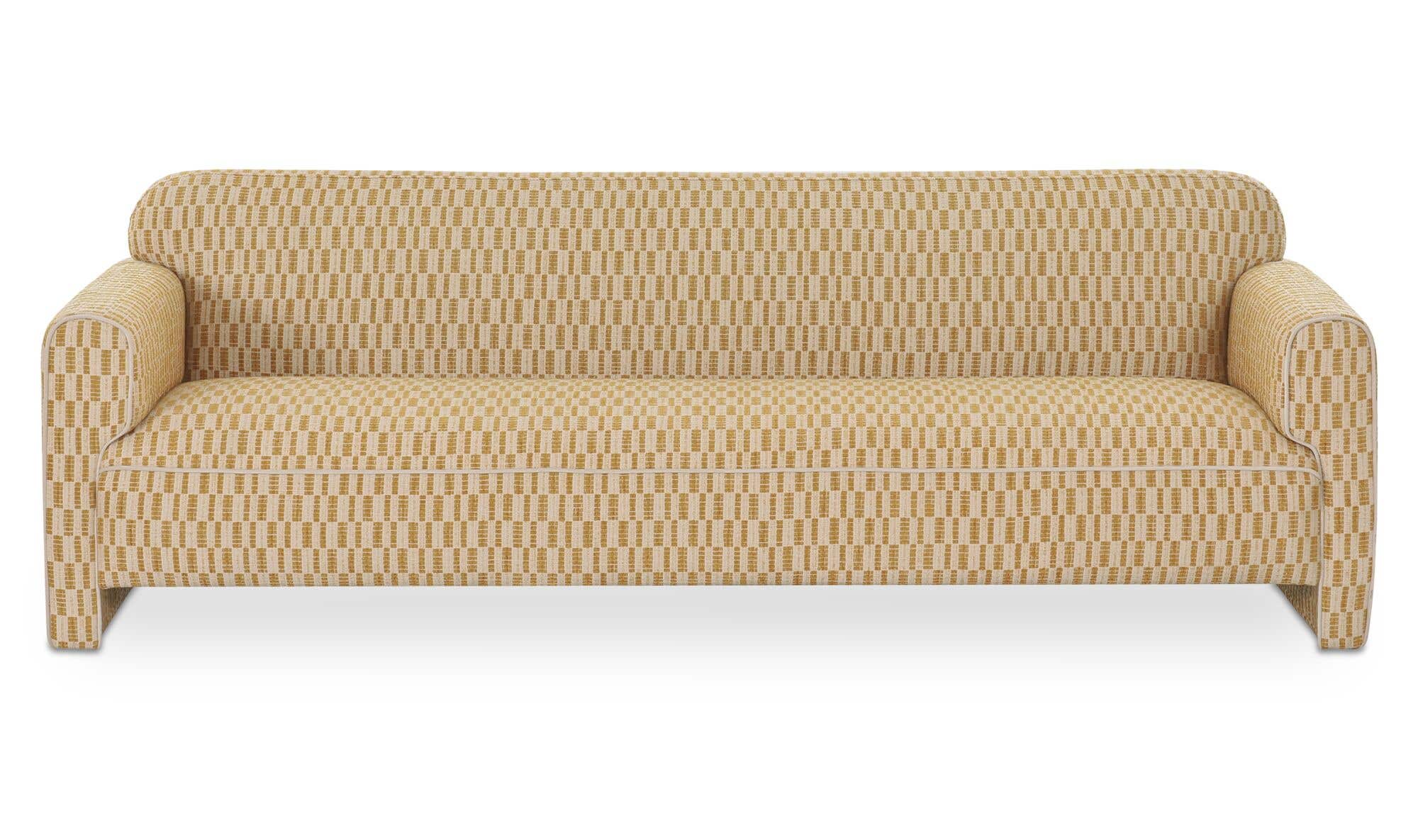90" Chartreuse Upholstered Sofa