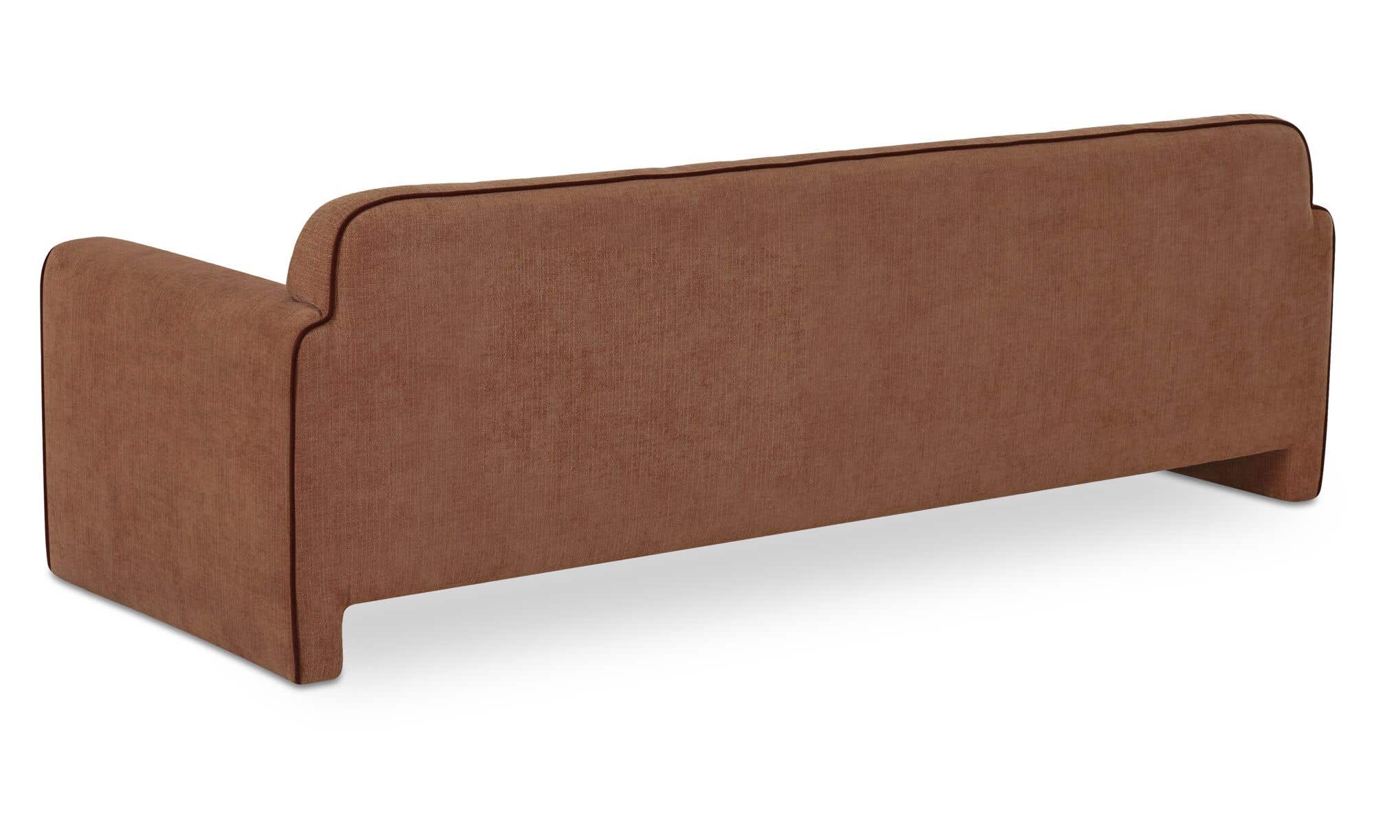 90" Light Brown Upholstered Sofa