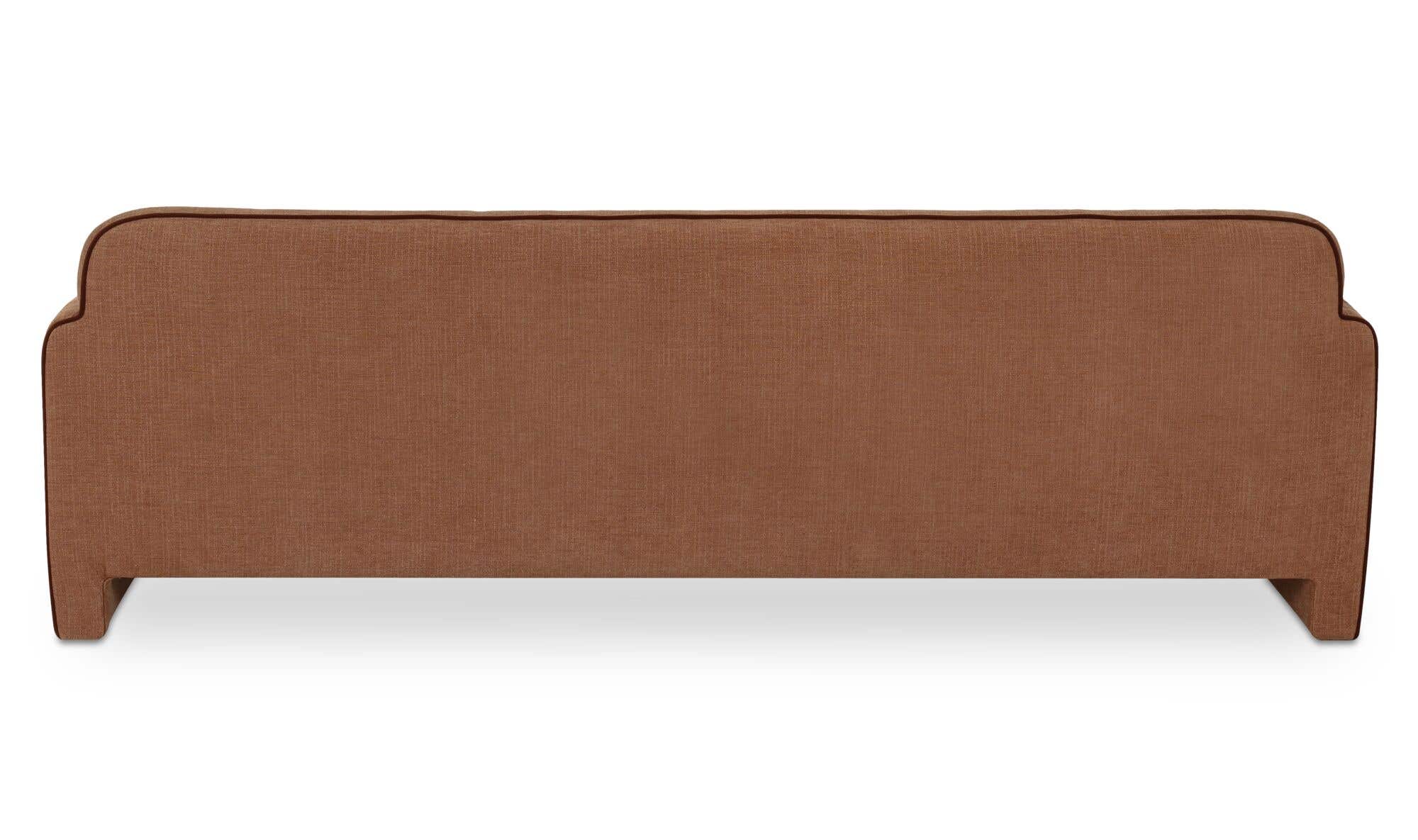 90" Light Brown Upholstered Sofa