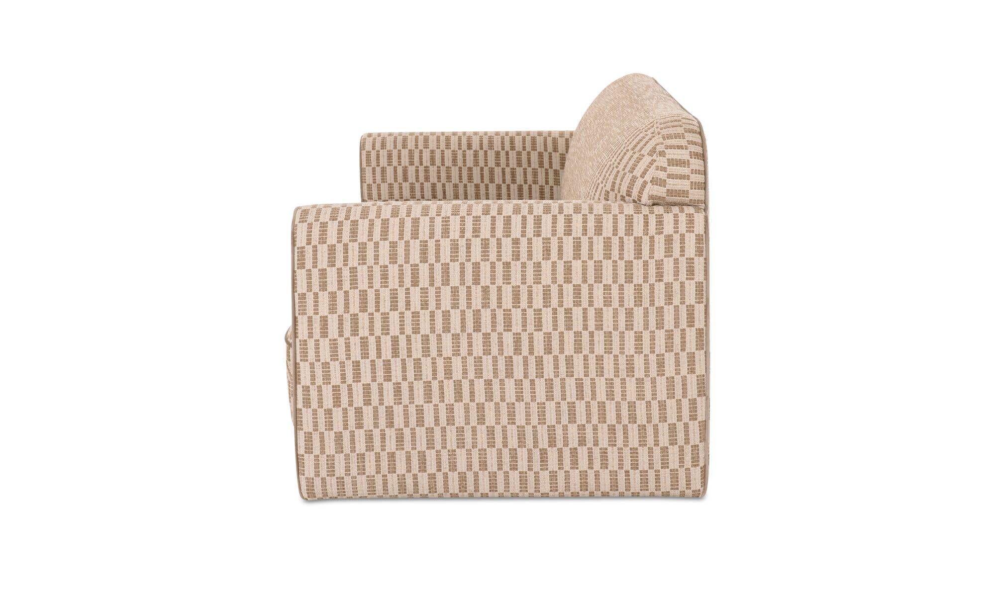 90" Taupe Upholstered Sofa