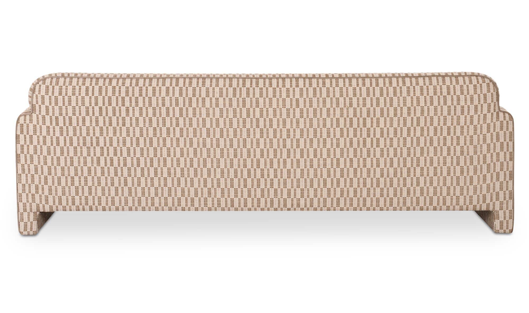 90" Taupe Upholstered Sofa