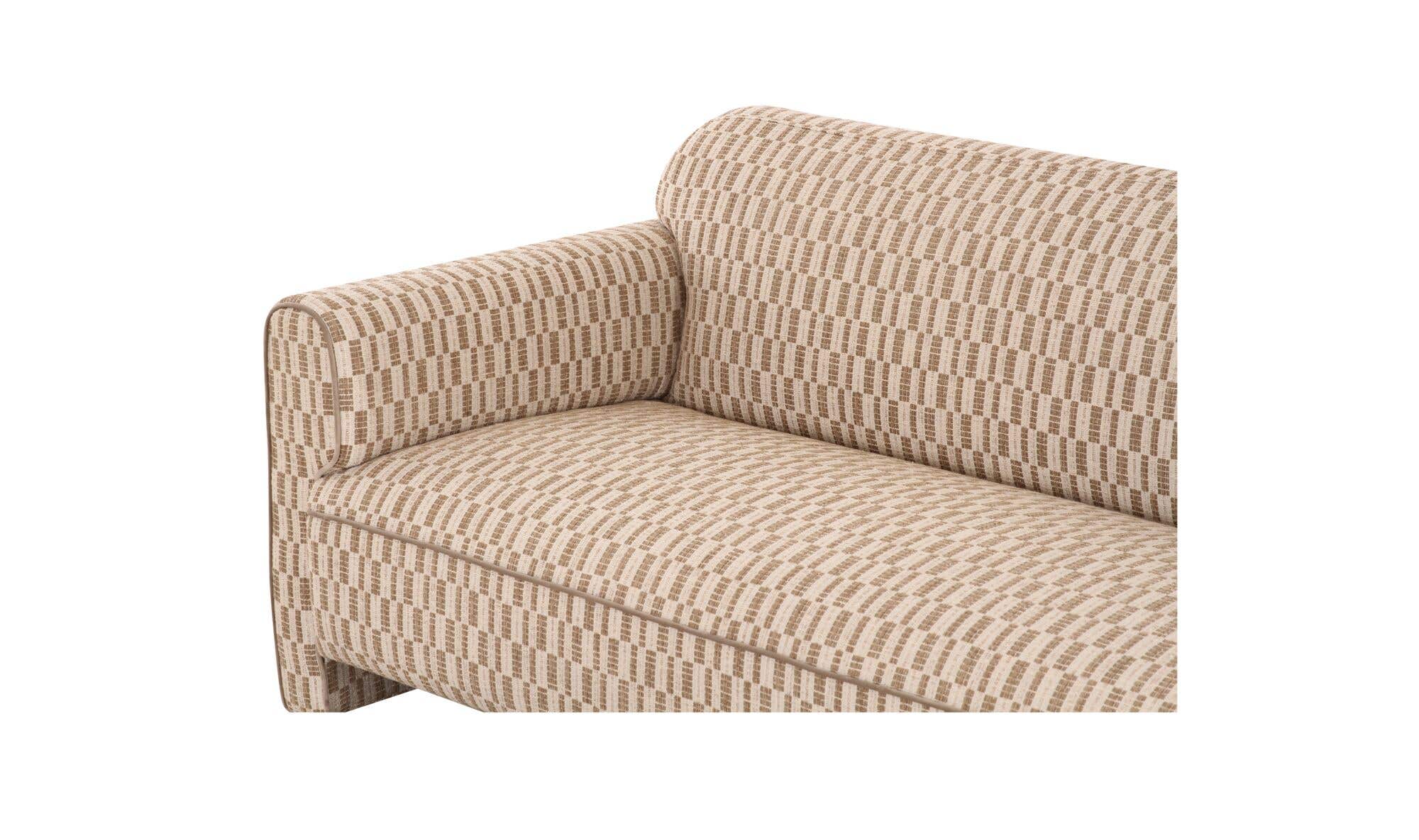 90" Taupe Upholstered Sofa