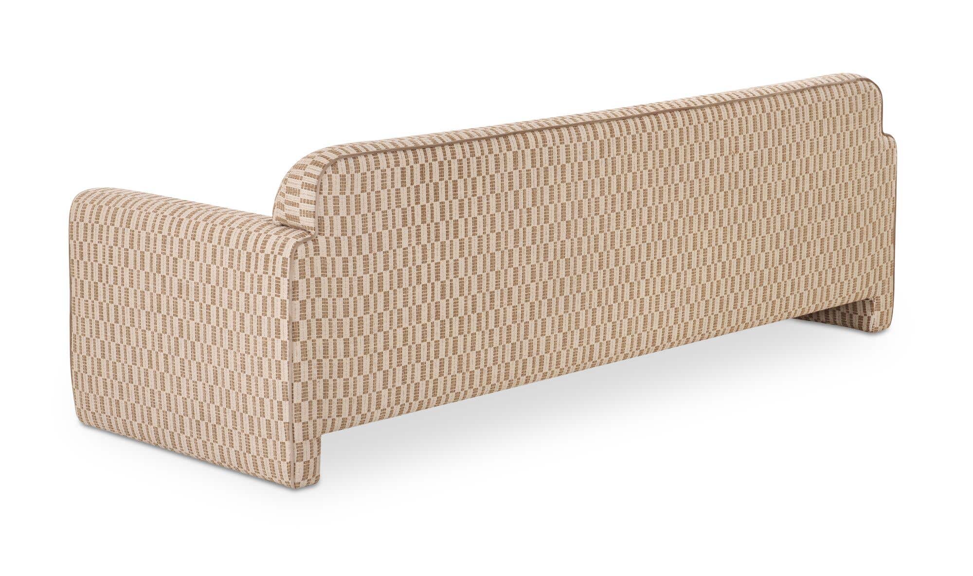 90" Taupe Upholstered Sofa