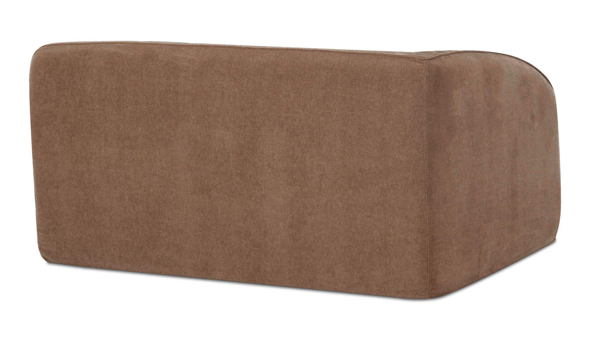 59.8" Mocha Upholstered Left Facing Left Arm Facing Chair