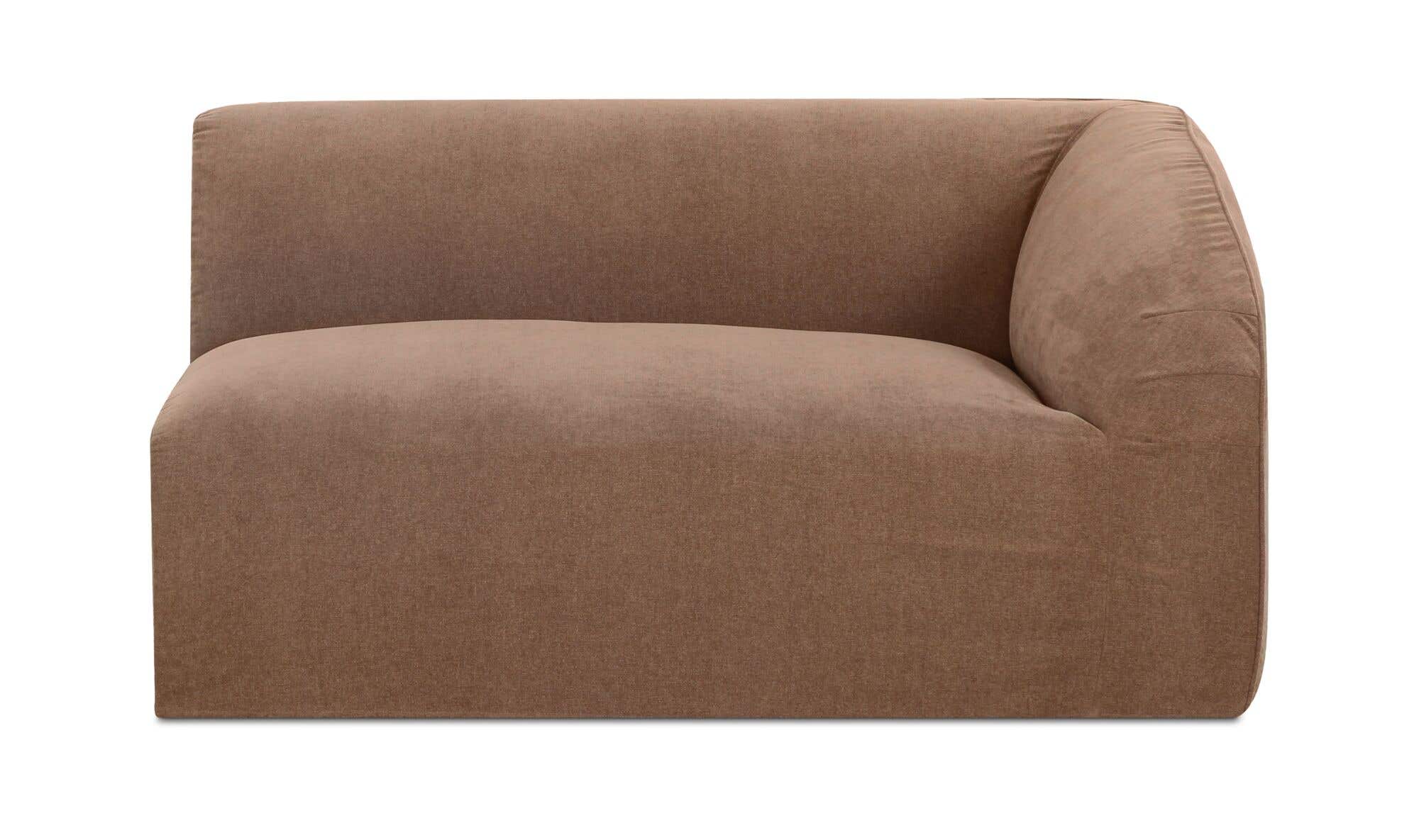 59.8" Mocha Upholstered Right Facing Right Arm Facing Chair