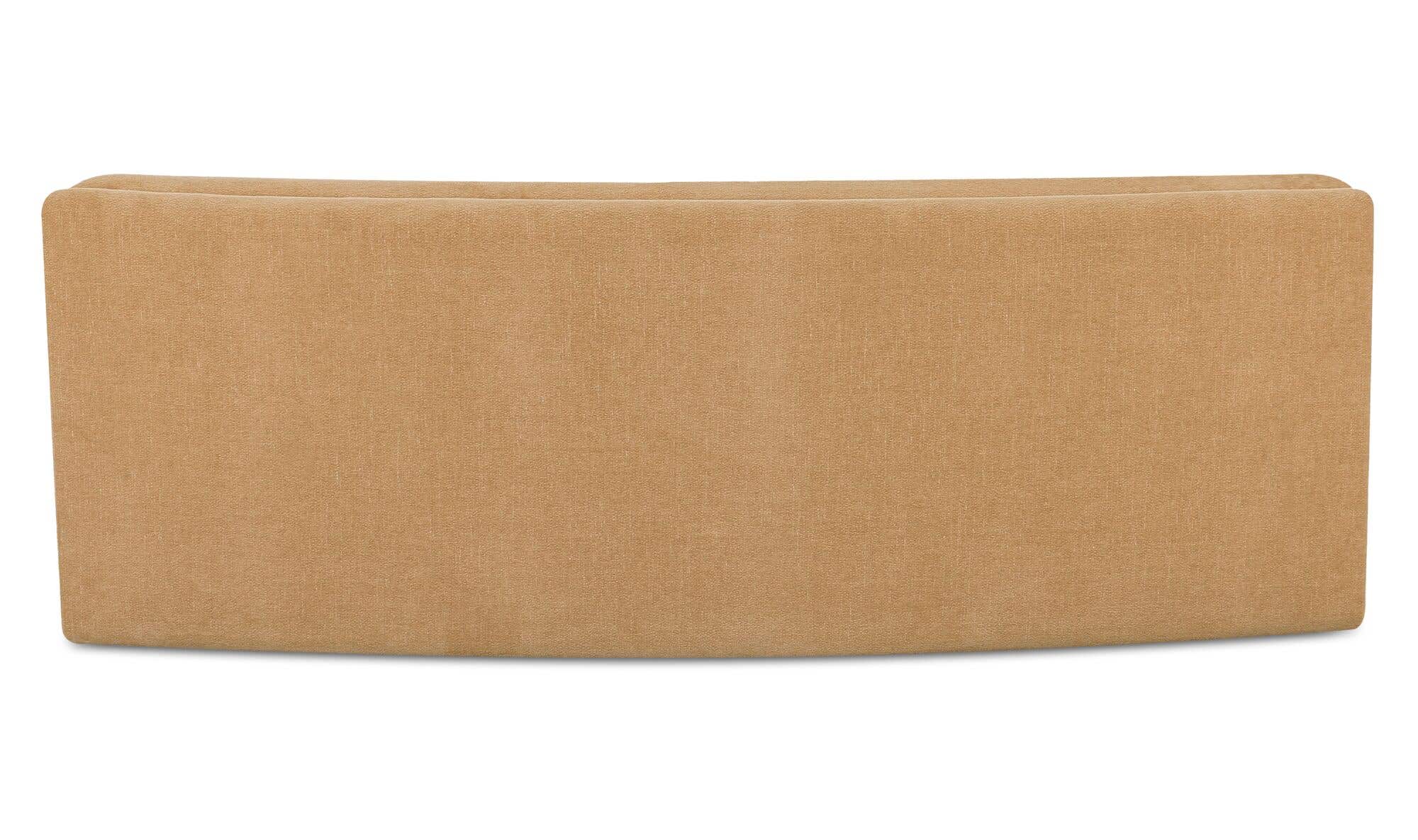 80.7" Golden Yellow Upholstered Concave Sofa