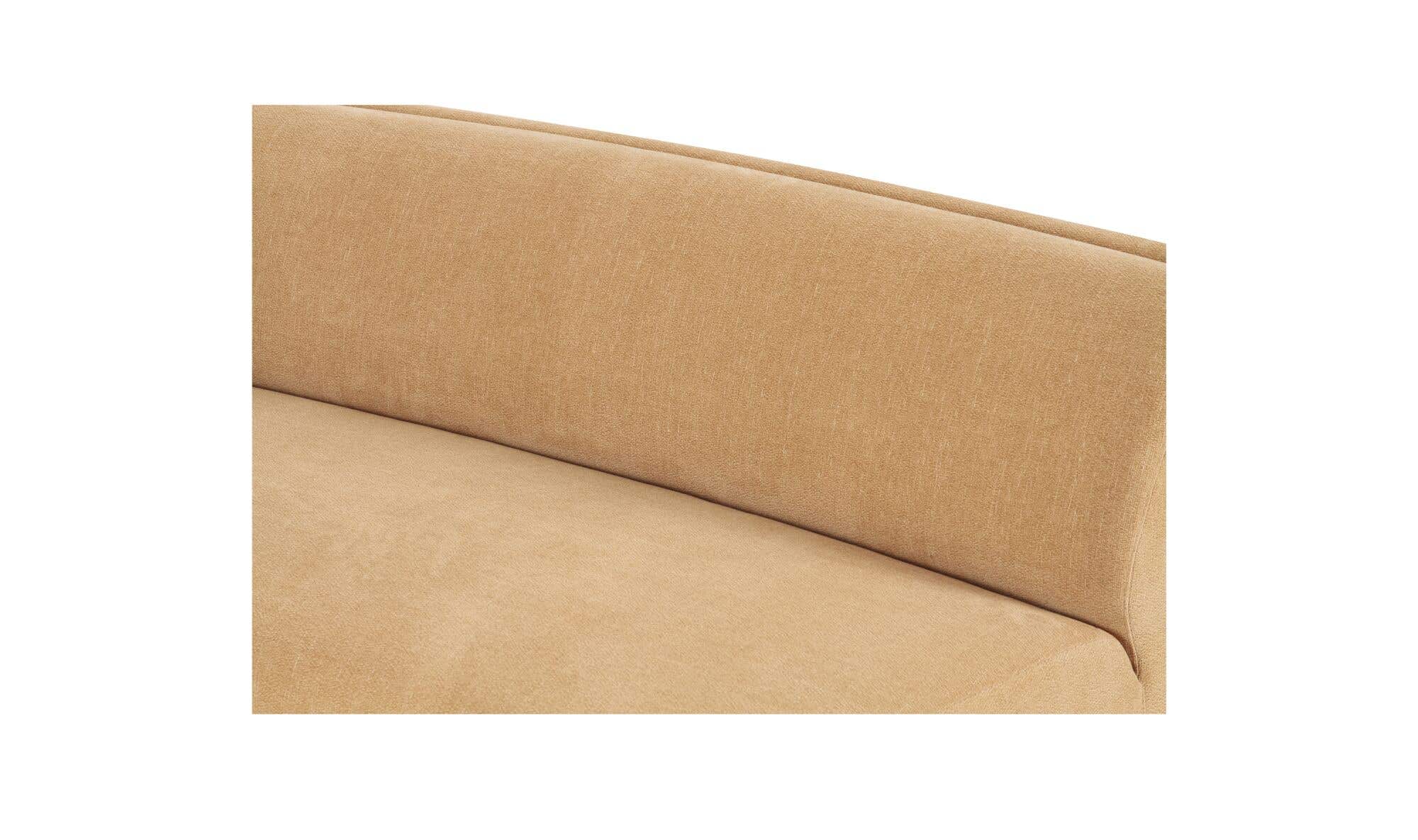 80.7" Golden Yellow Upholstered Concave Sofa