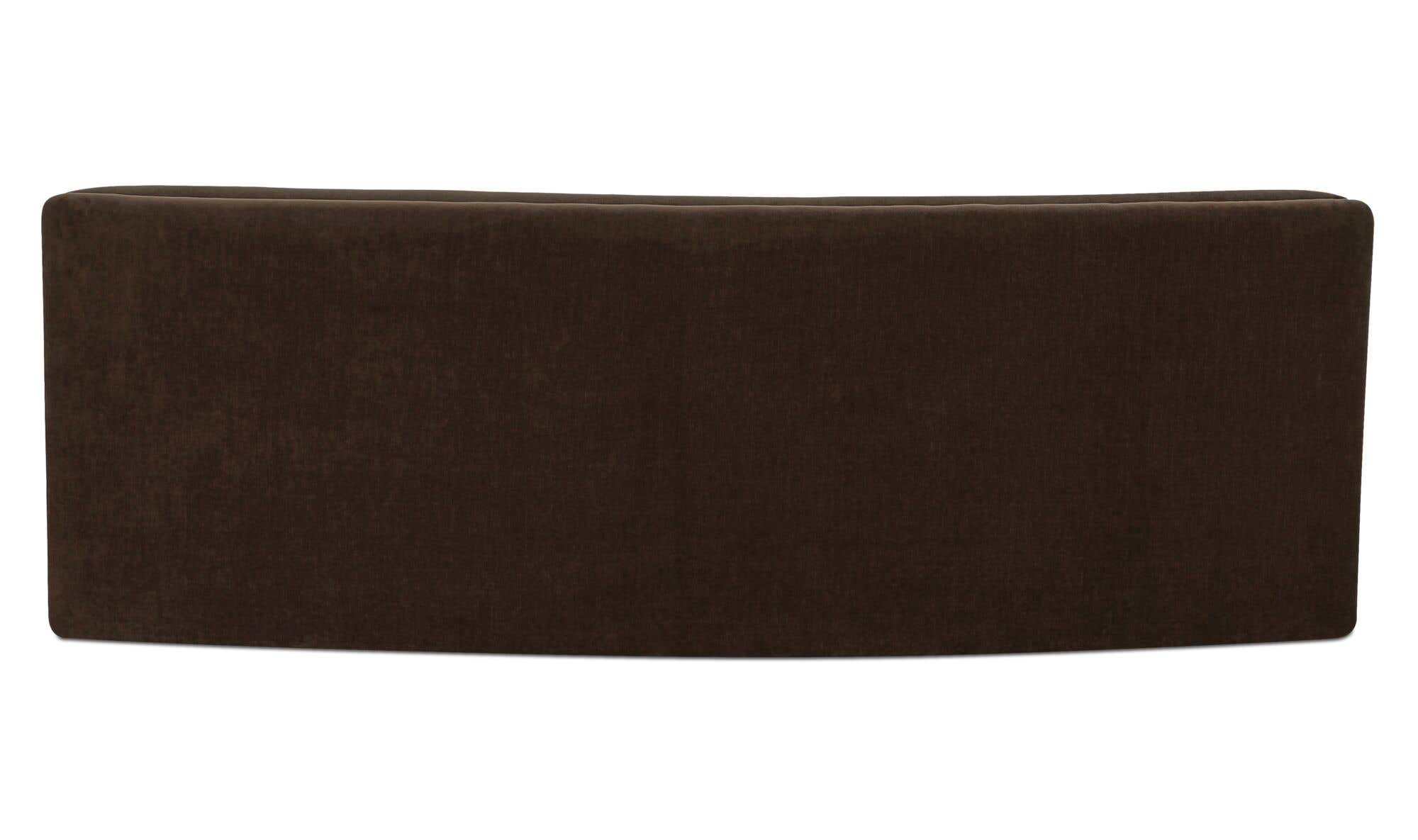 80.7" Dark Brown Upholstered Concave Sofa