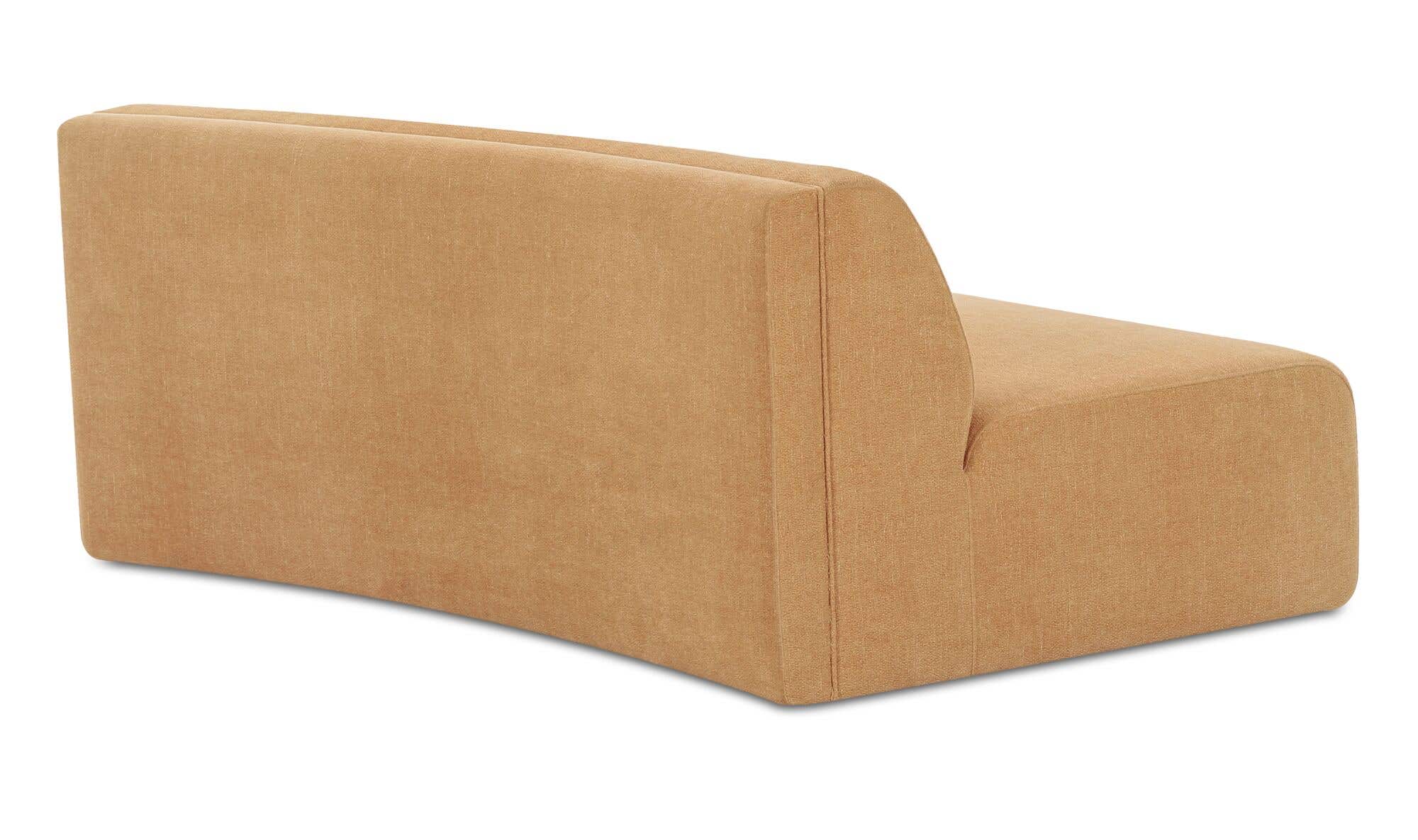 80.7" Golden Yellow Upholstered Convex Sofa