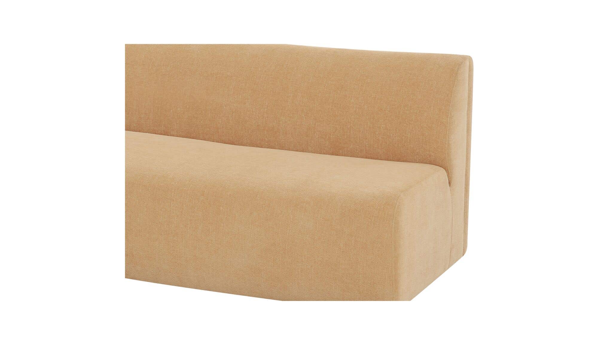 80.7" Golden Yellow Upholstered Convex Sofa