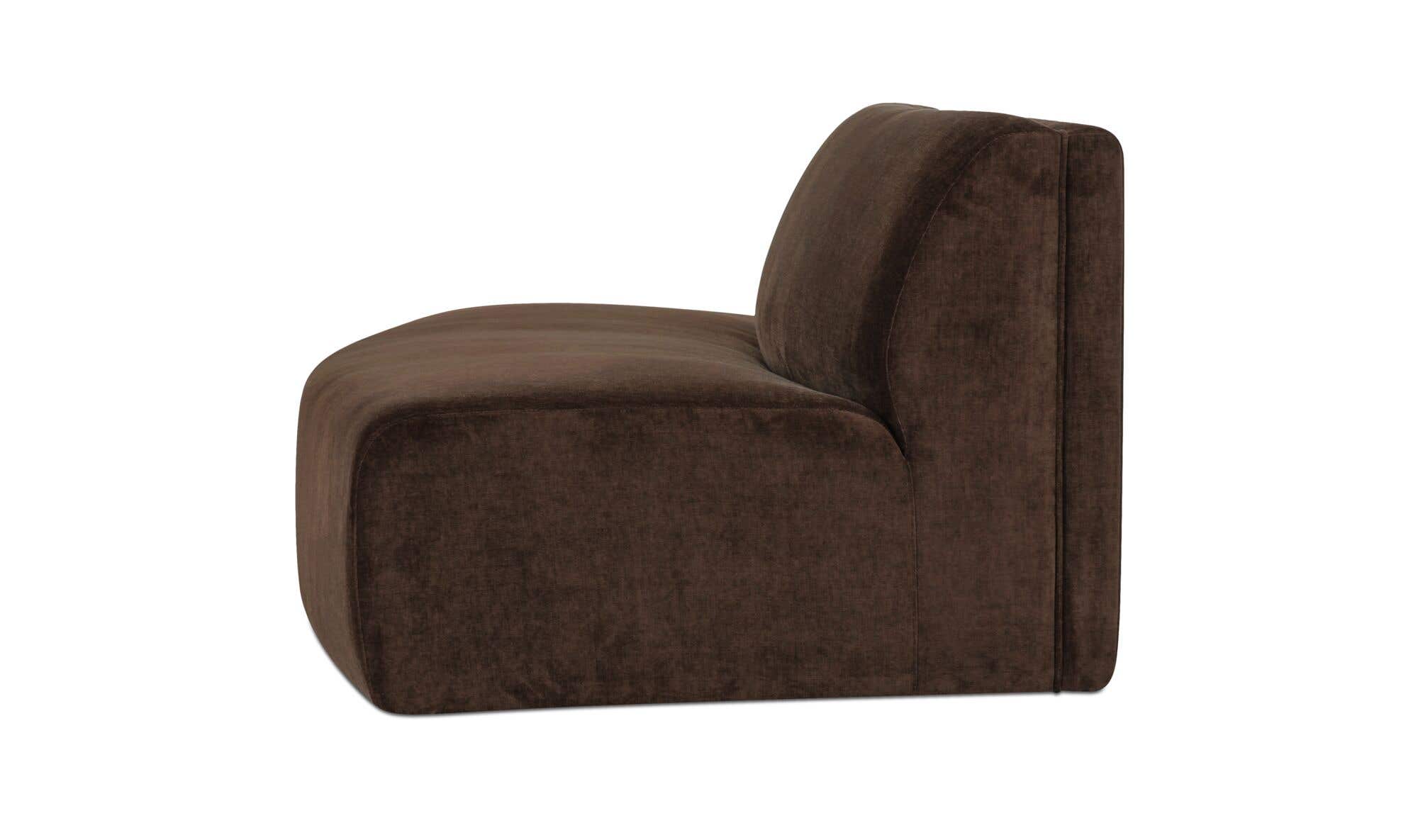 80.7" Dark Brown Upholstered Convex Sofa
