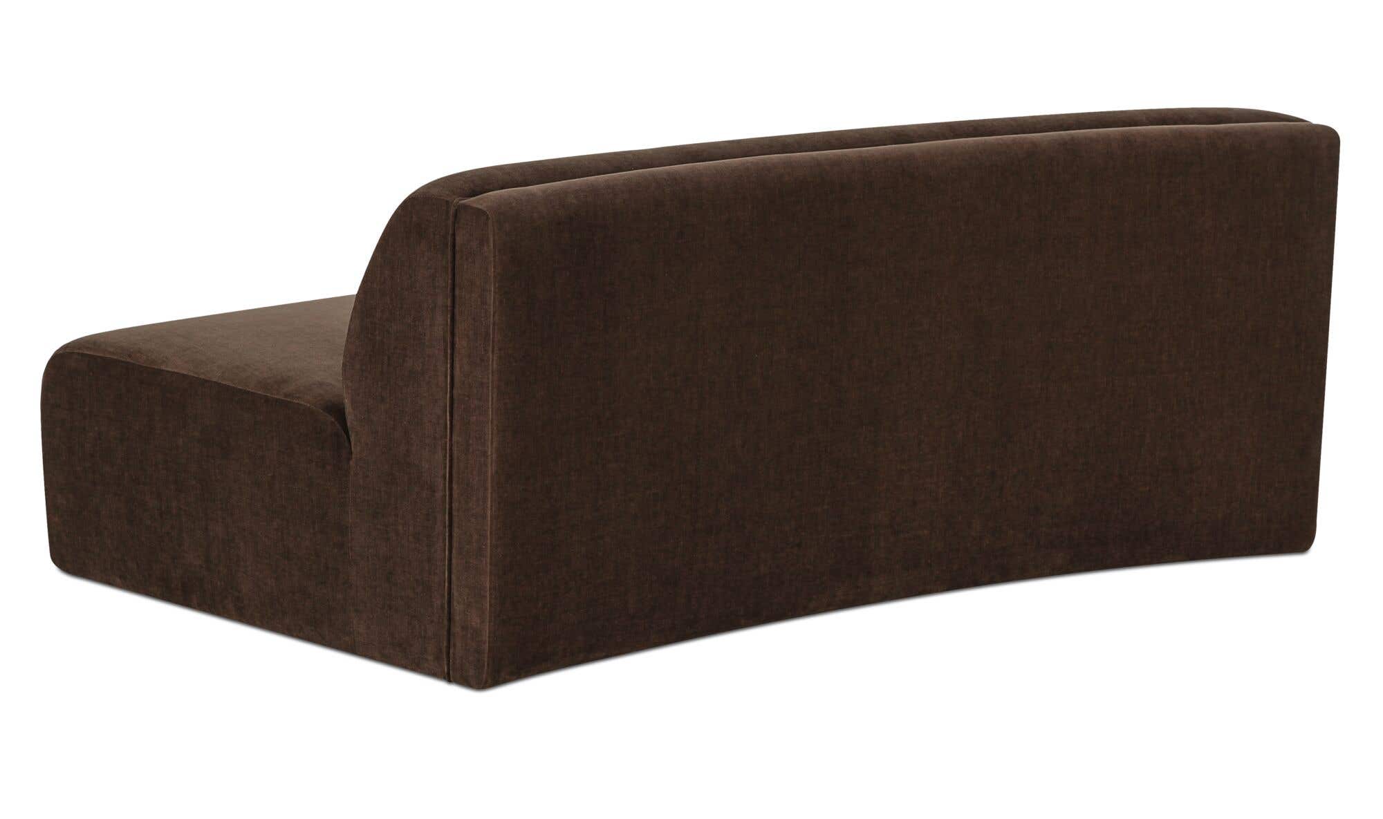 80.7" Dark Brown Upholstered Convex Sofa