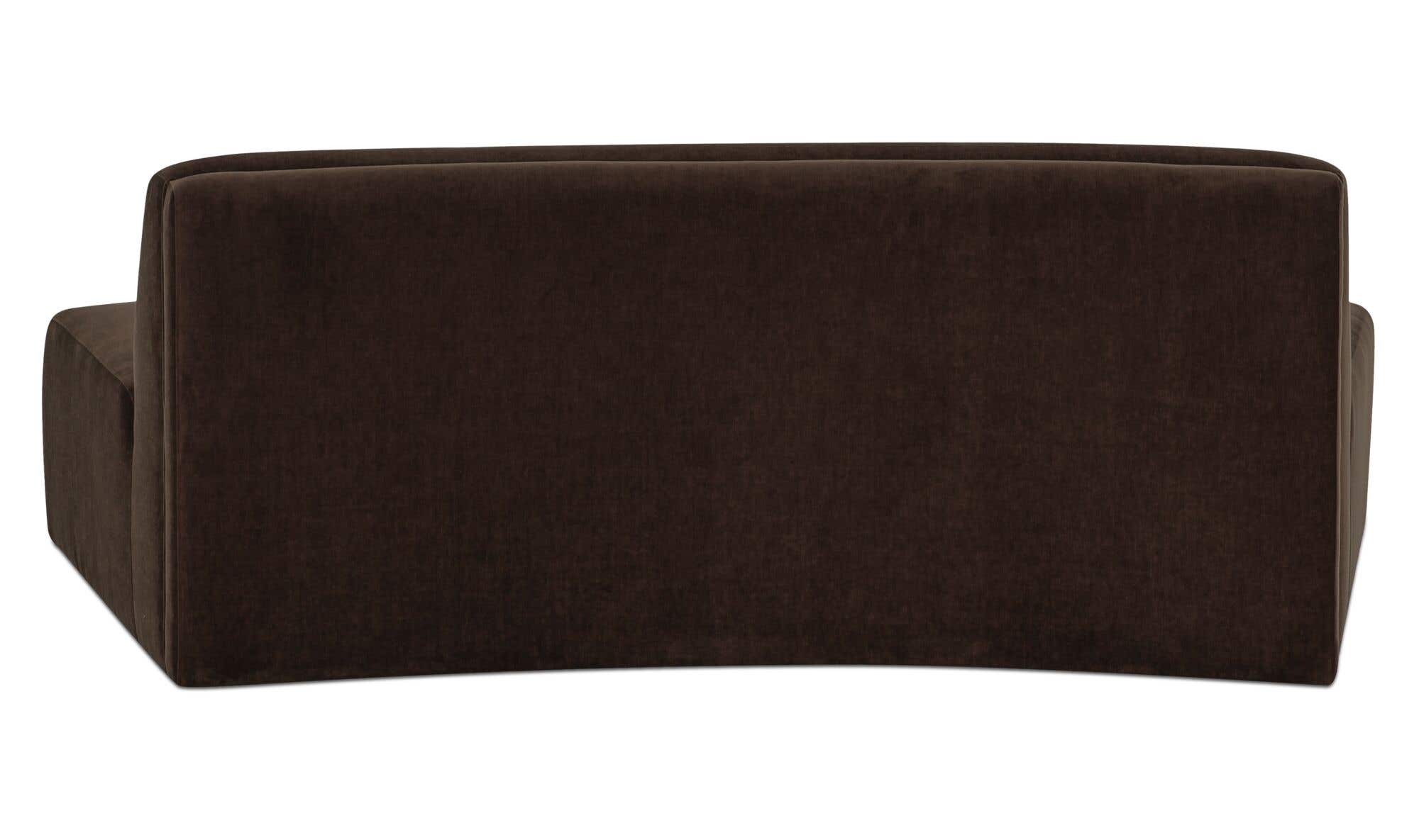 80.7" Dark Brown Upholstered Convex Sofa