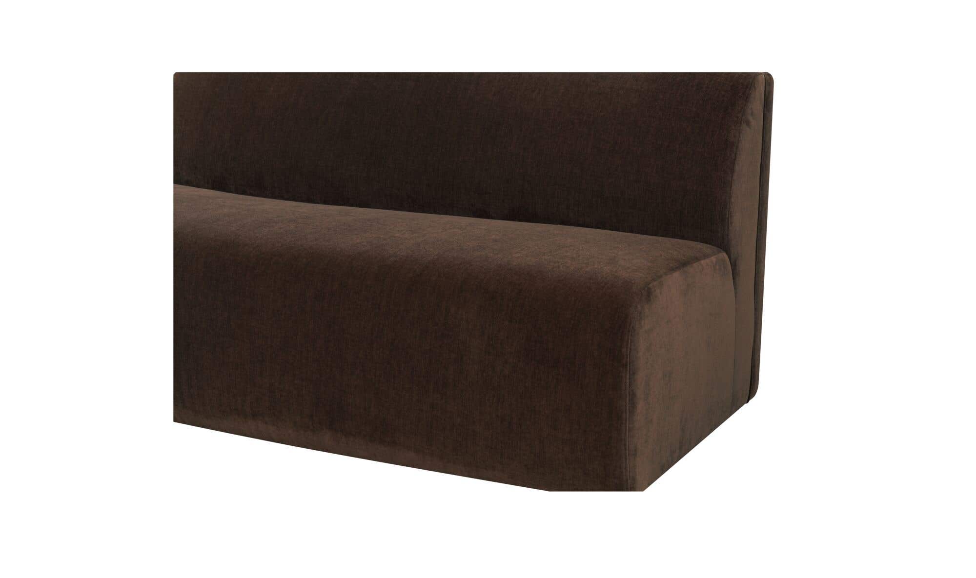 80.7" Dark Brown Upholstered Convex Sofa