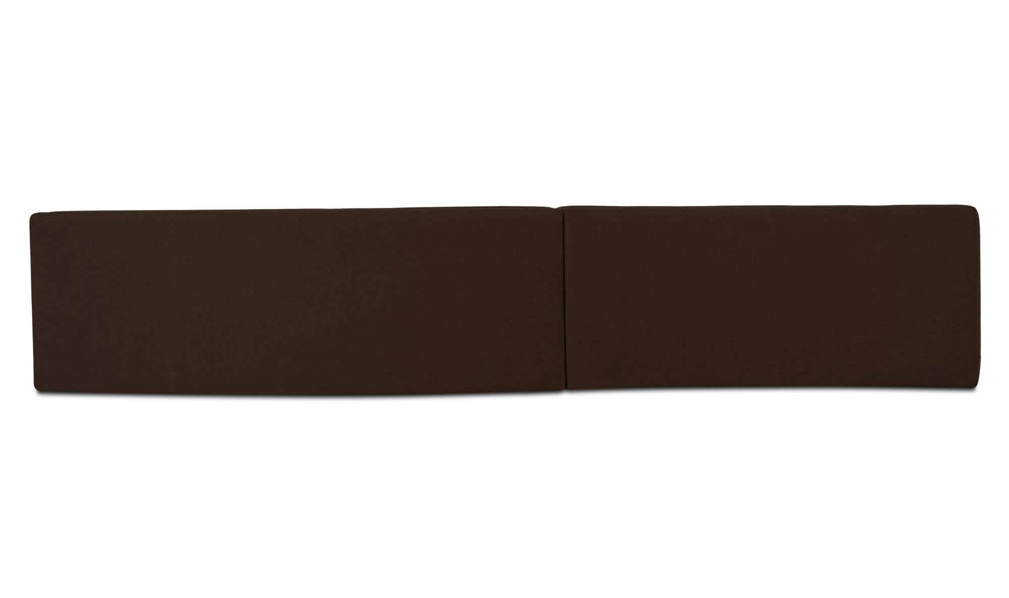 161.4" Dark Brown Upholstered 2 Piece Wave Modular Sectional