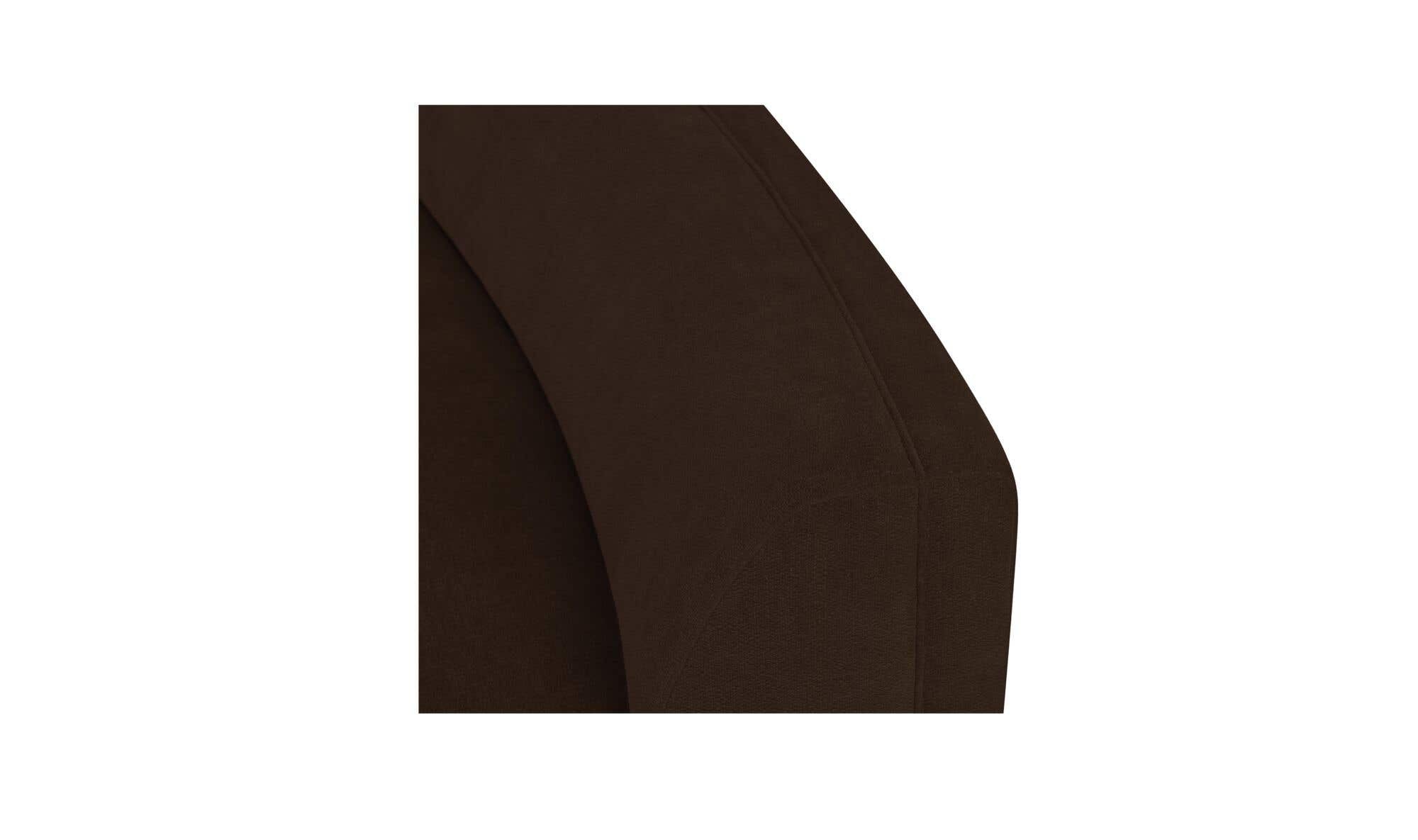 161.4" Dark Brown Upholstered 2 Piece Wave Modular Sectional