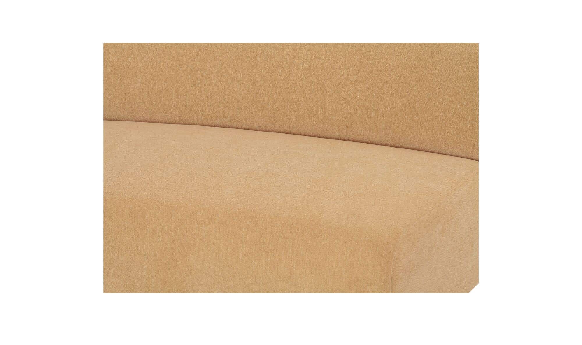161.4" Golden Yellow Upholstered 2 Piece Concave Modular Sectional