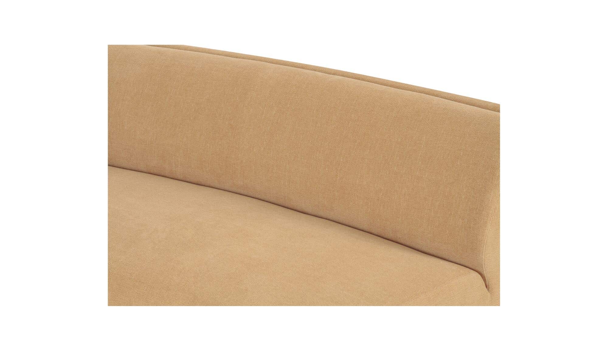 161.4" Golden Yellow Upholstered 2 Piece Convex Modular Sectional
