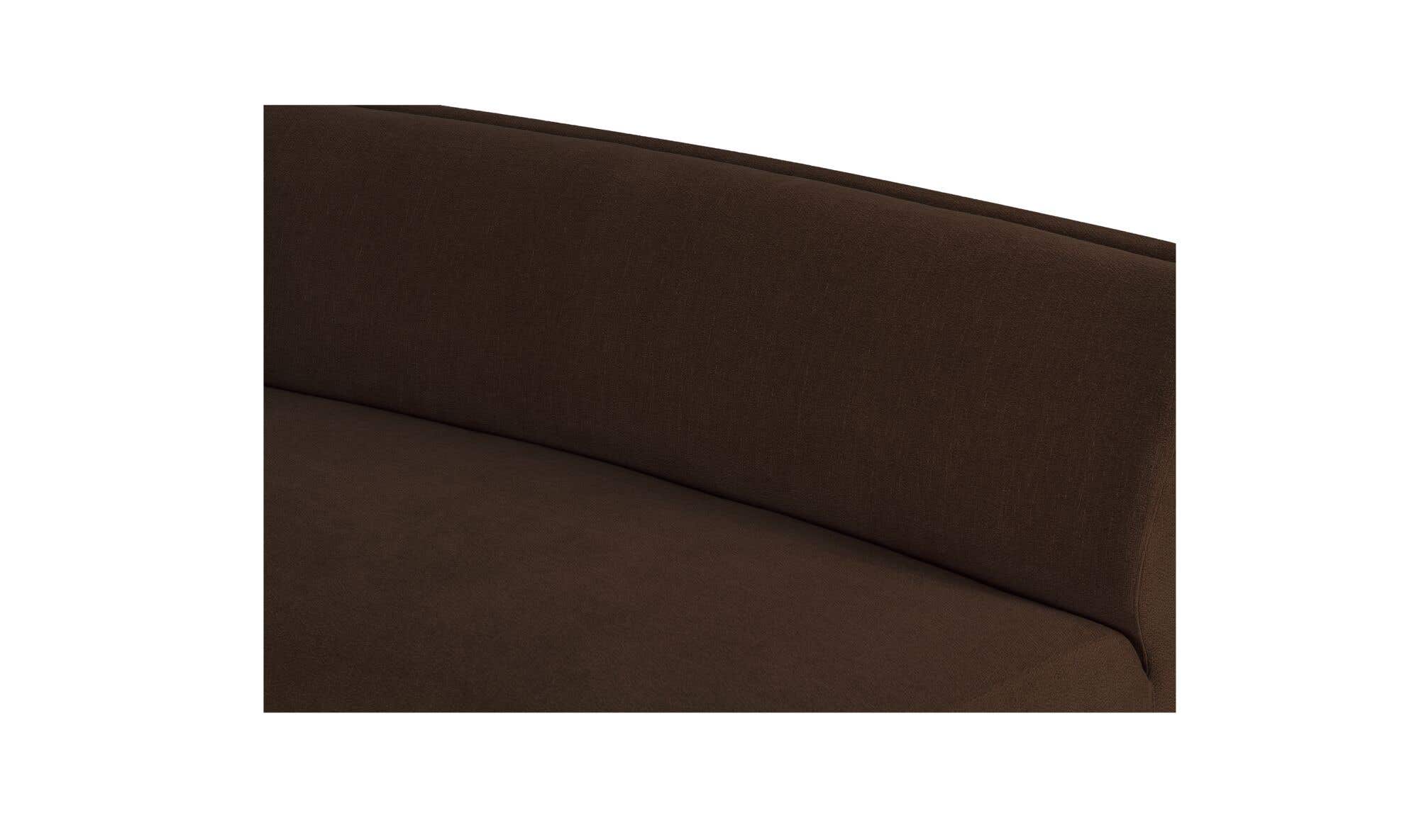 161.4" Dark Brown Upholstered 2 Piece Convex Modular Sectional