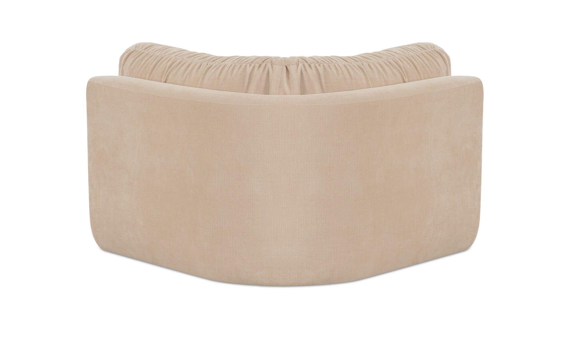 40.9" Oatmeal Upholstered Corner Chair