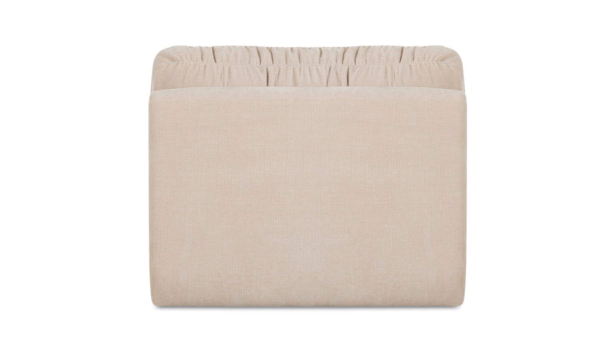 36.2" Oatmeal Upholstered Slipper Chair