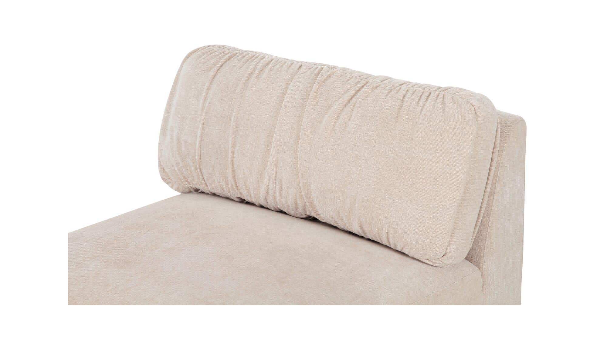 36.2" Oatmeal Upholstered Slipper Chair