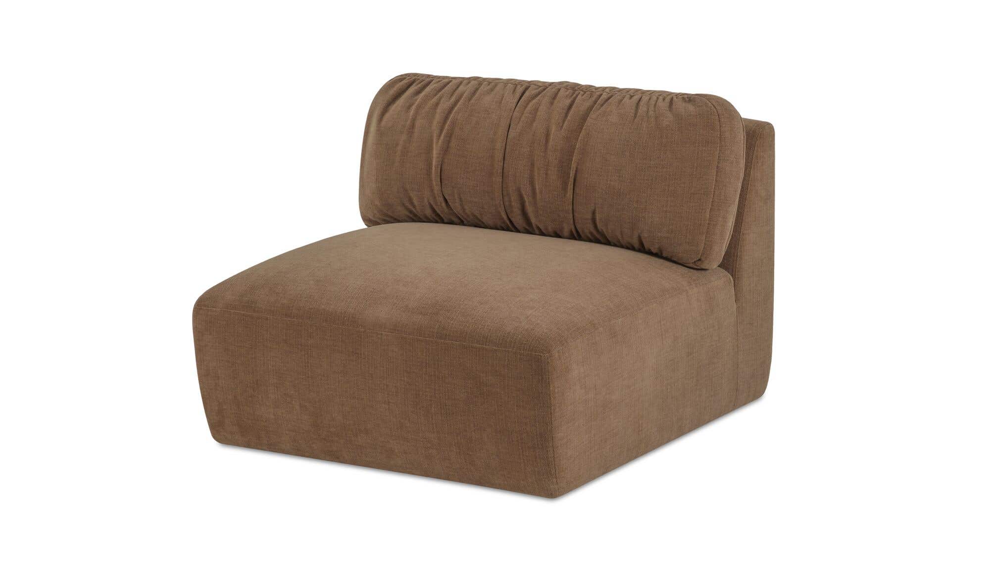 36.2" Taupe Upholstered Slipper Chair