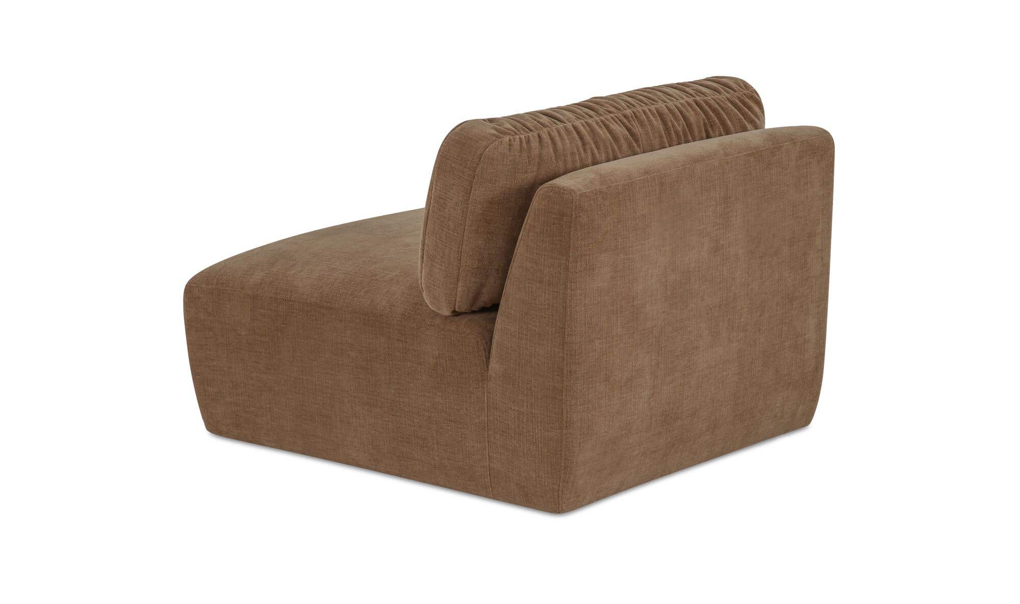 36.2" Taupe Upholstered Slipper Chair