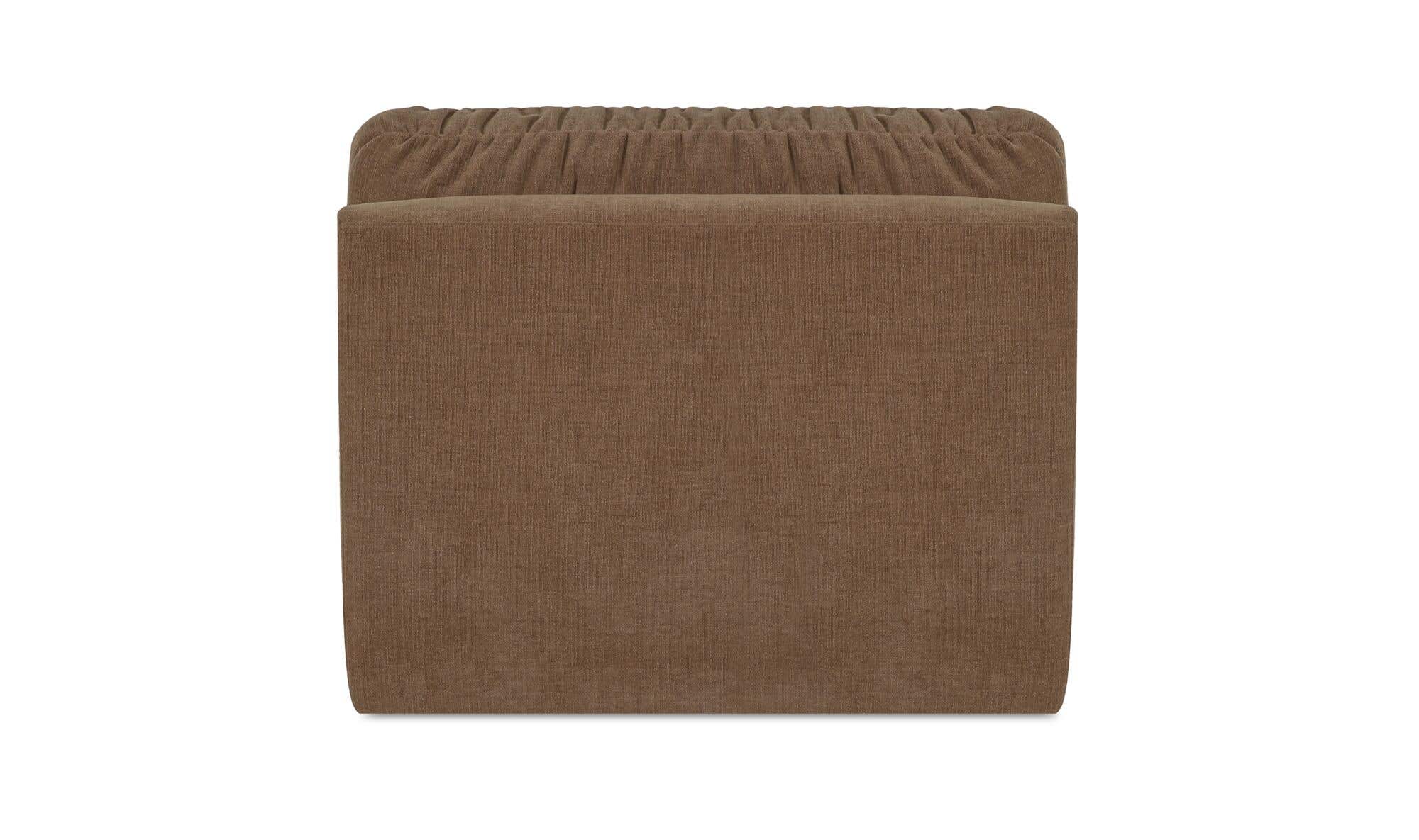 36.2" Taupe Upholstered Slipper Chair