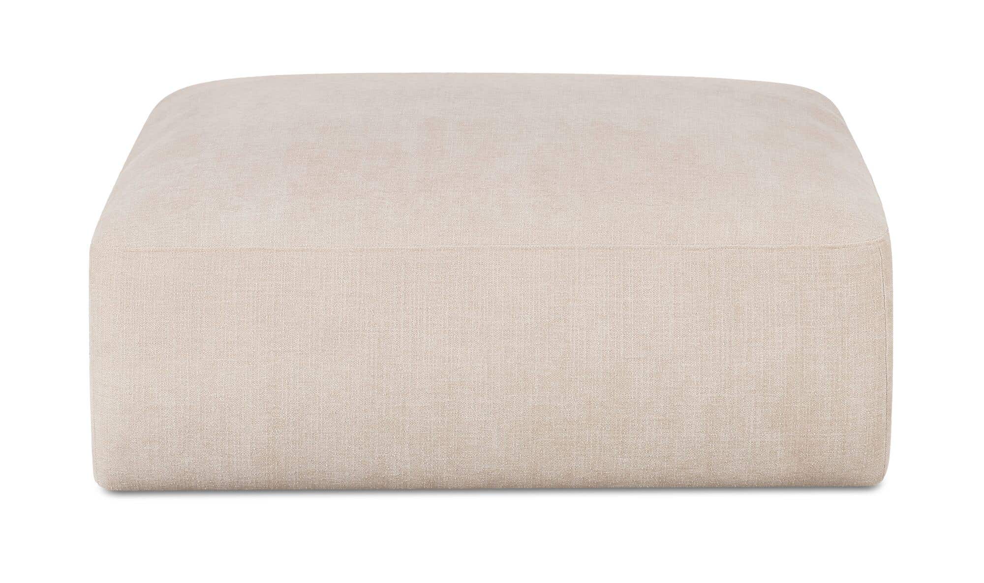 40.9" Oatmeal Upholstered Ottoman