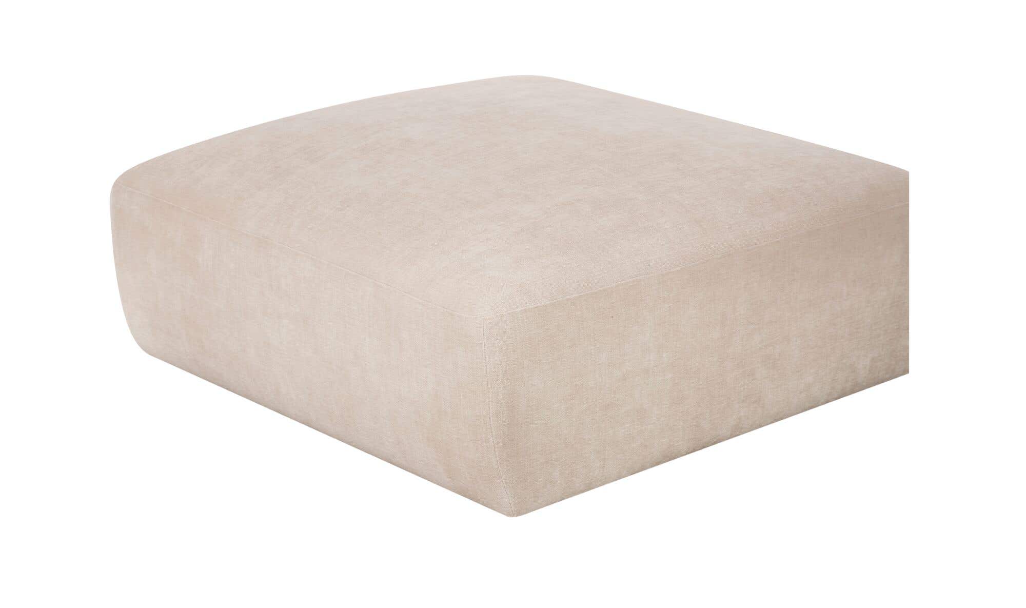 40.9" Oatmeal Upholstered Ottoman