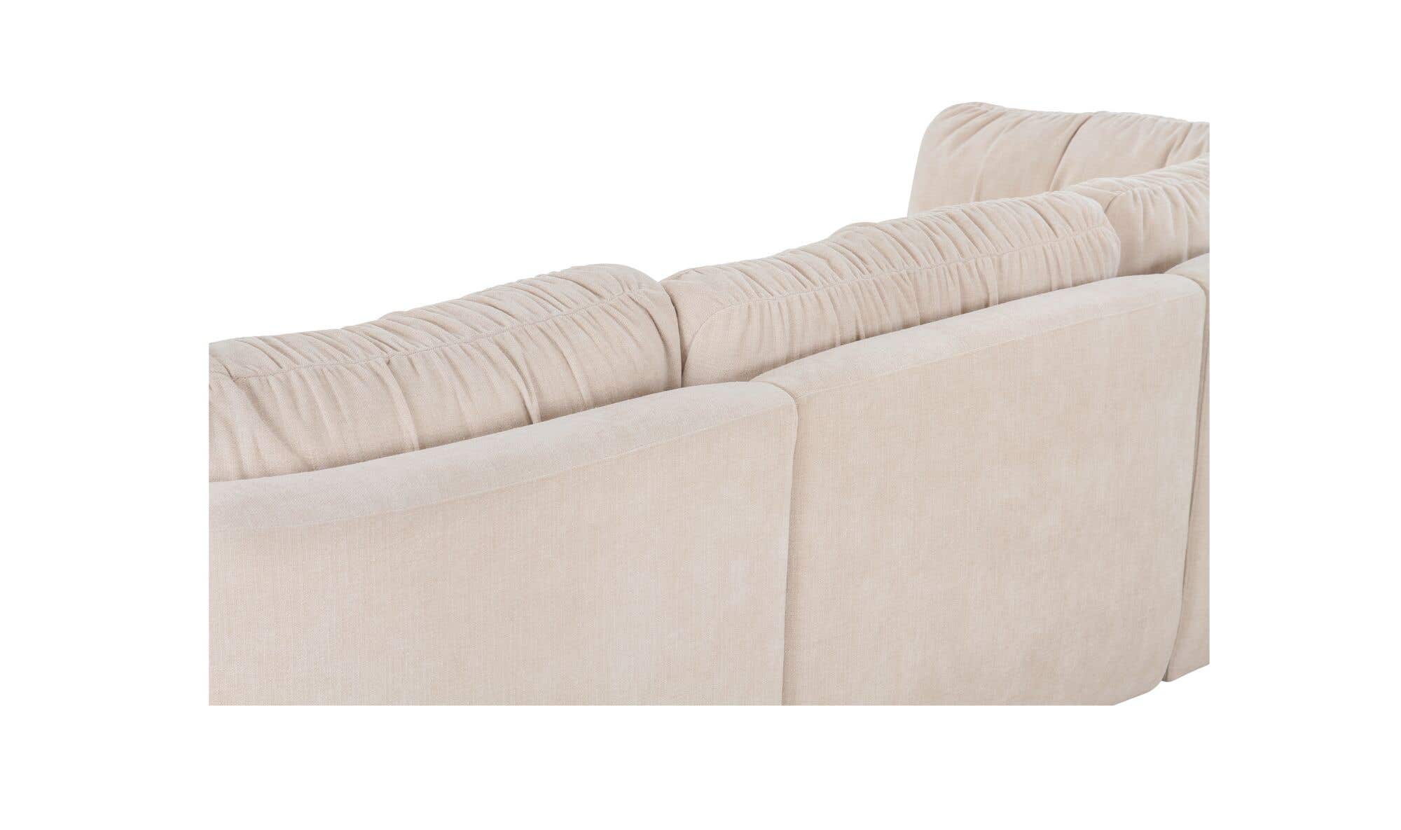 118" Oatmeal Upholstered Modular Sofa