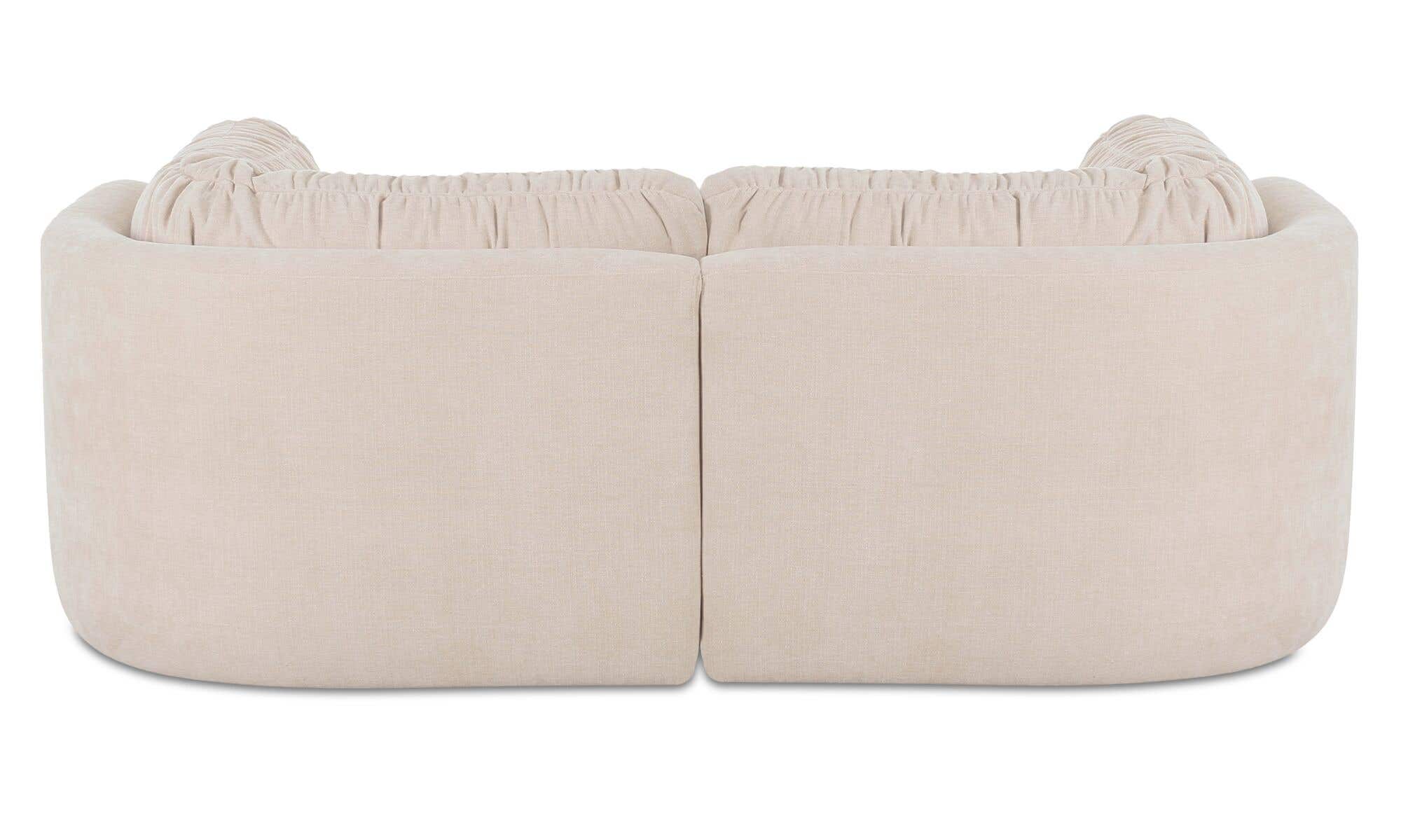 81.8" Oatmeal Upholstered Nook Modular Sectional