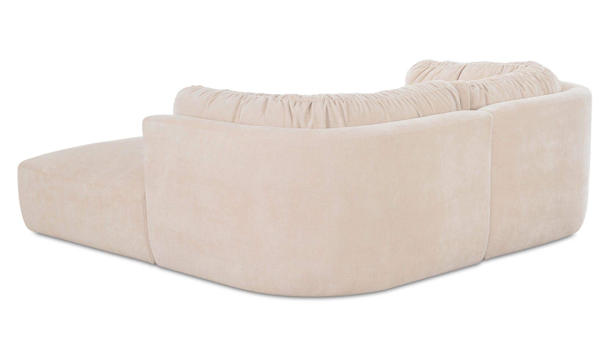 81.8" Oatmeal Upholstered Nook Modular Sectional